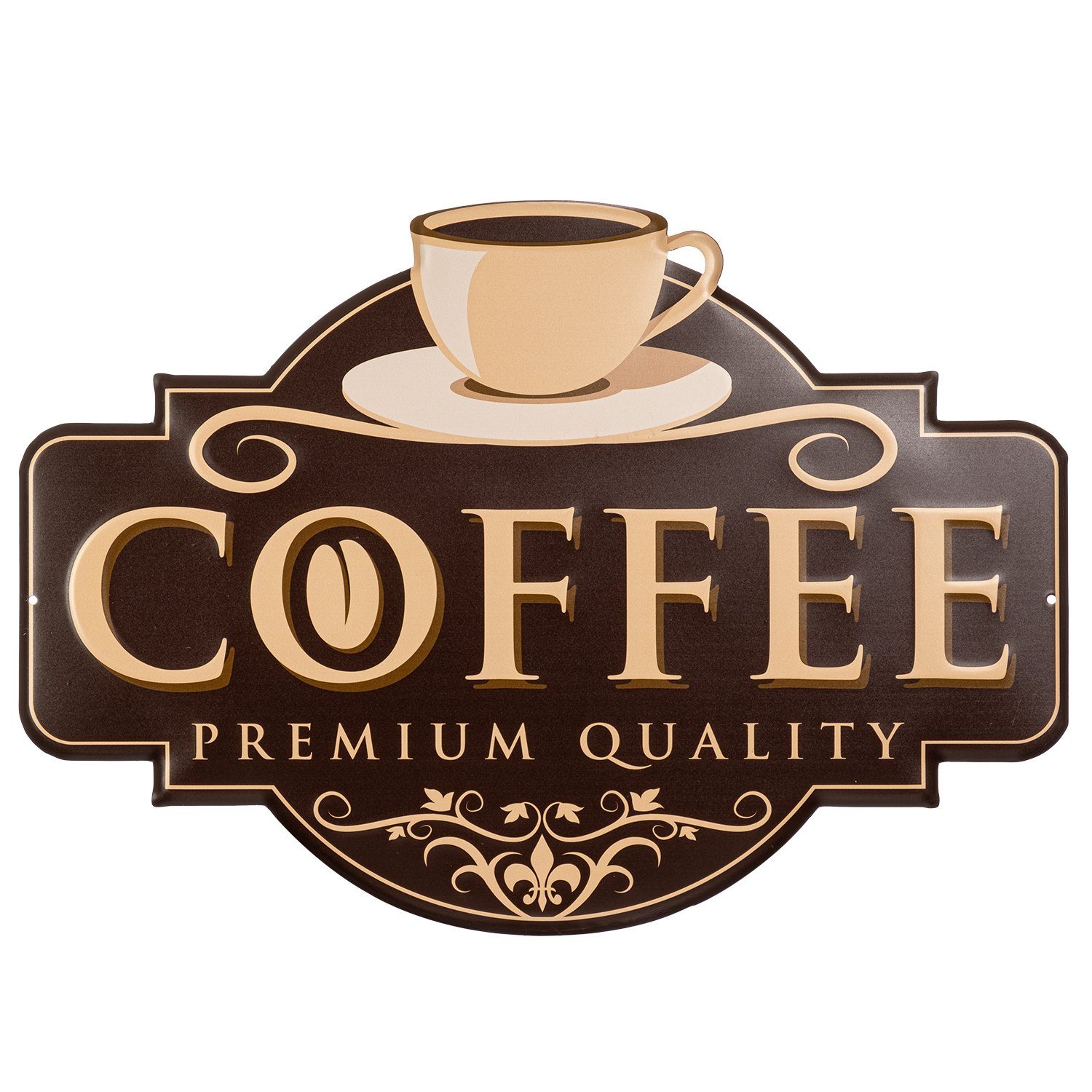 Metallschild Coffee Kaffee Cafe Tasse Barrista