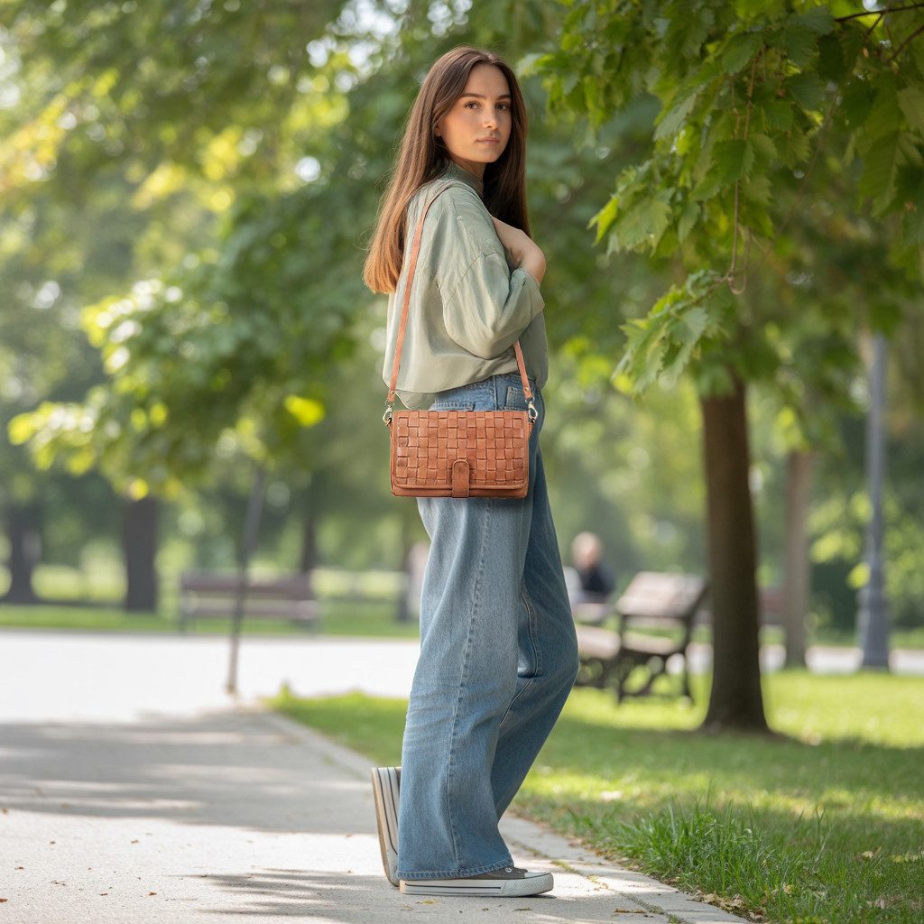 STILORD Handtasche "Carmen" Geflochtene Braune Ledertasche für Damen günstig online kaufen