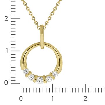 CELESTA Kettenanhänger 375/- Gelbgold Zirkonia