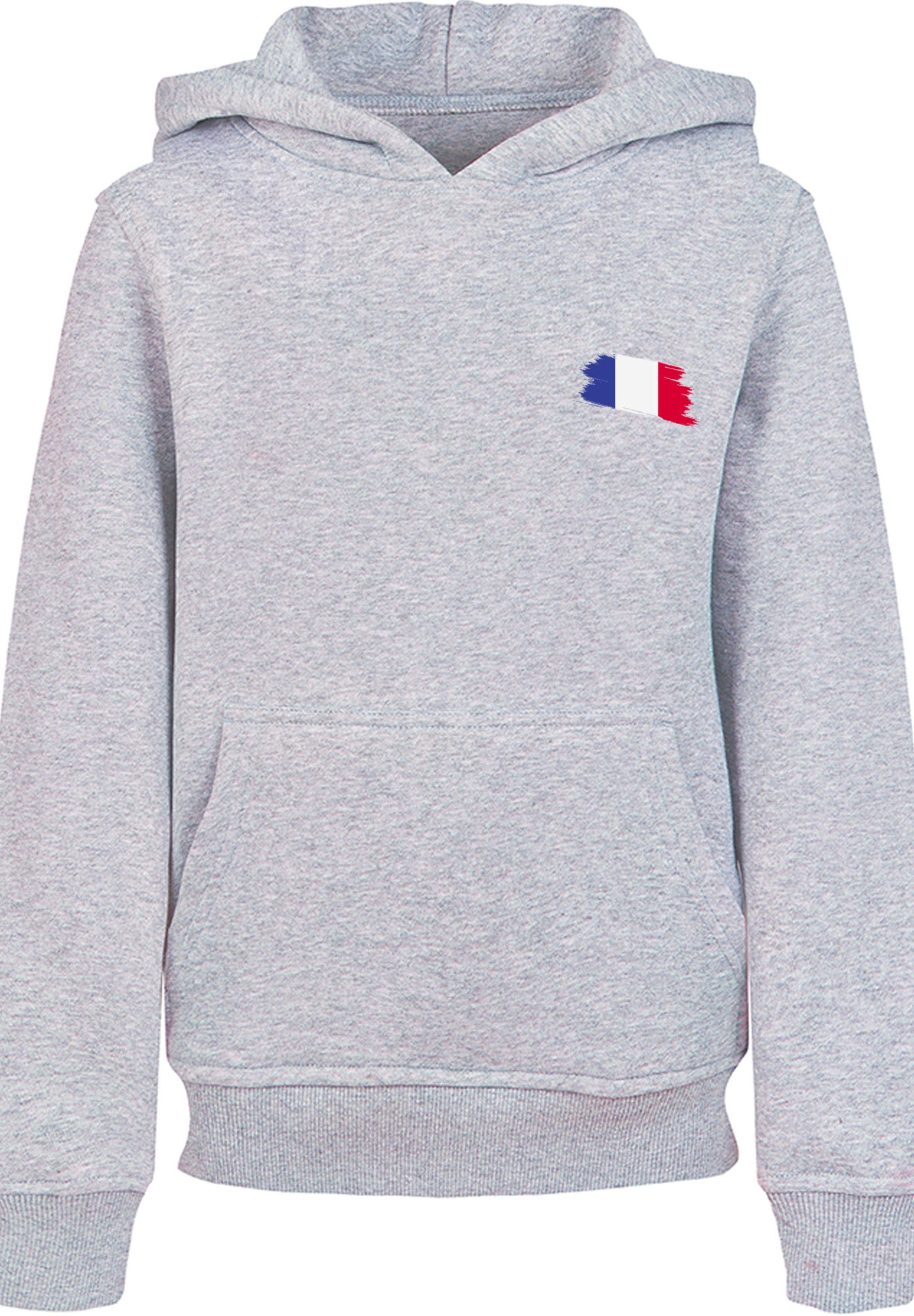 heather grey Kapuzenpullover Frankreich Flagge Fahne France Print F4NT4STIC