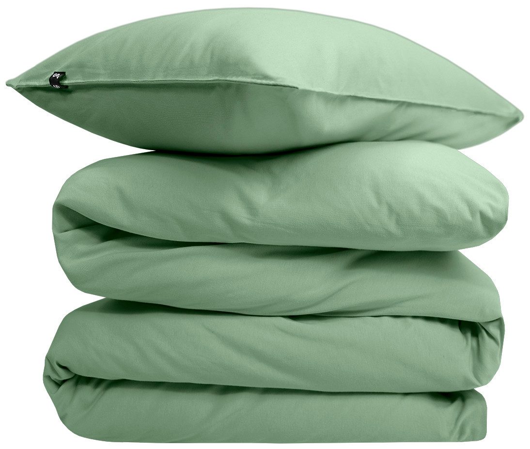 Schlafgut Bettwäsche Woven Satin Bettwäscheset, Satin, 2 teilig, Ton-in-Ton, besonders dicht gewebt, unsichtbarer Reißverschluss