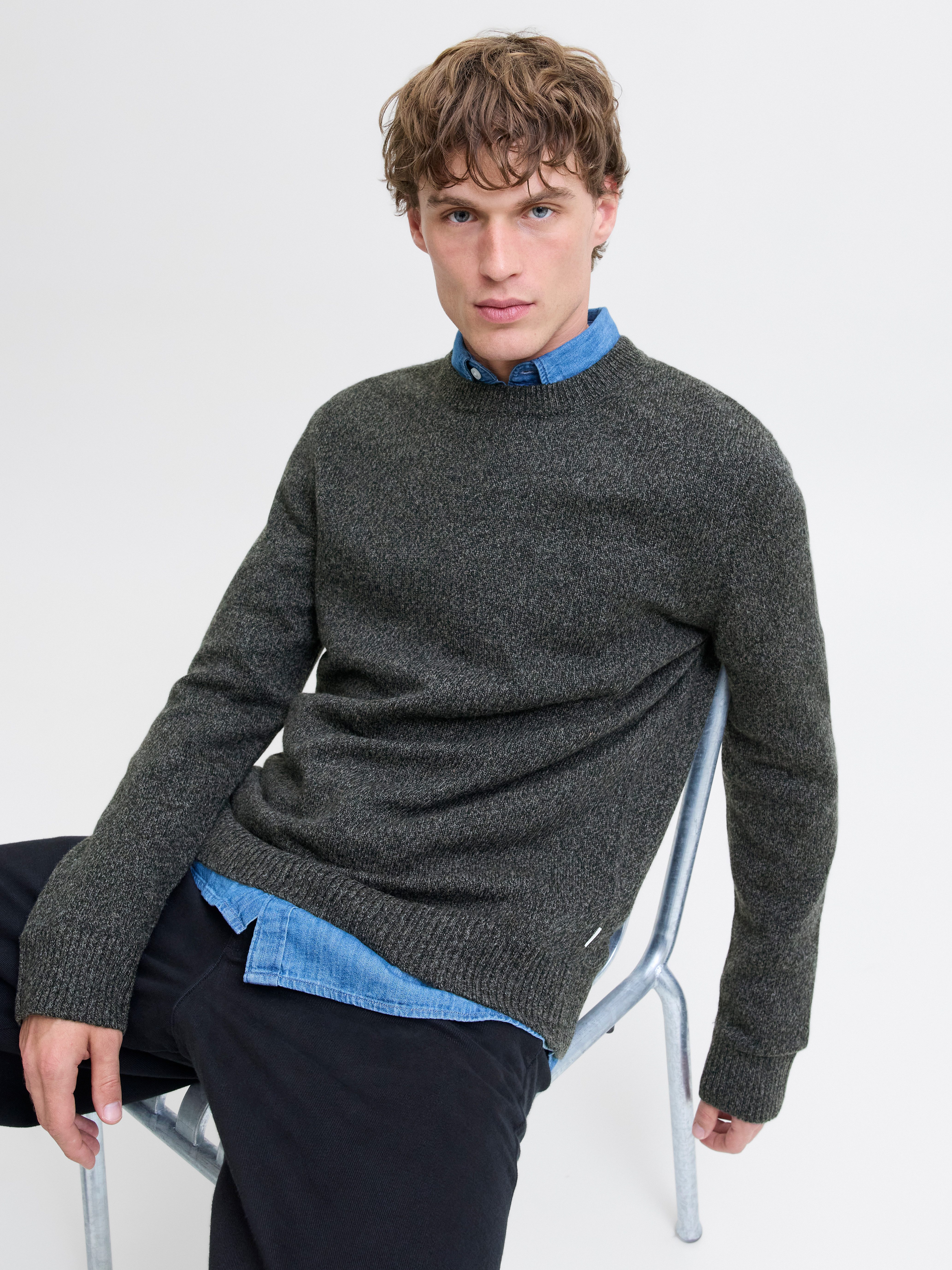 Jack & Jones Rundhalspullover JPRBLULAMBSWOOL KNIT günstig online kaufen