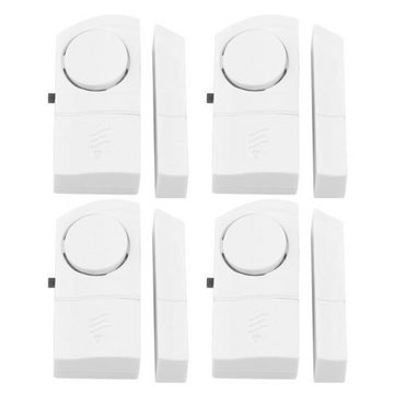 OLYMPIA OFFICE Sensor Tür- / Fensterkontakte TF 400 4er Set, Kontaktsensor, Alarmmelder, Sirene 90 dB, für Tür und Fenster