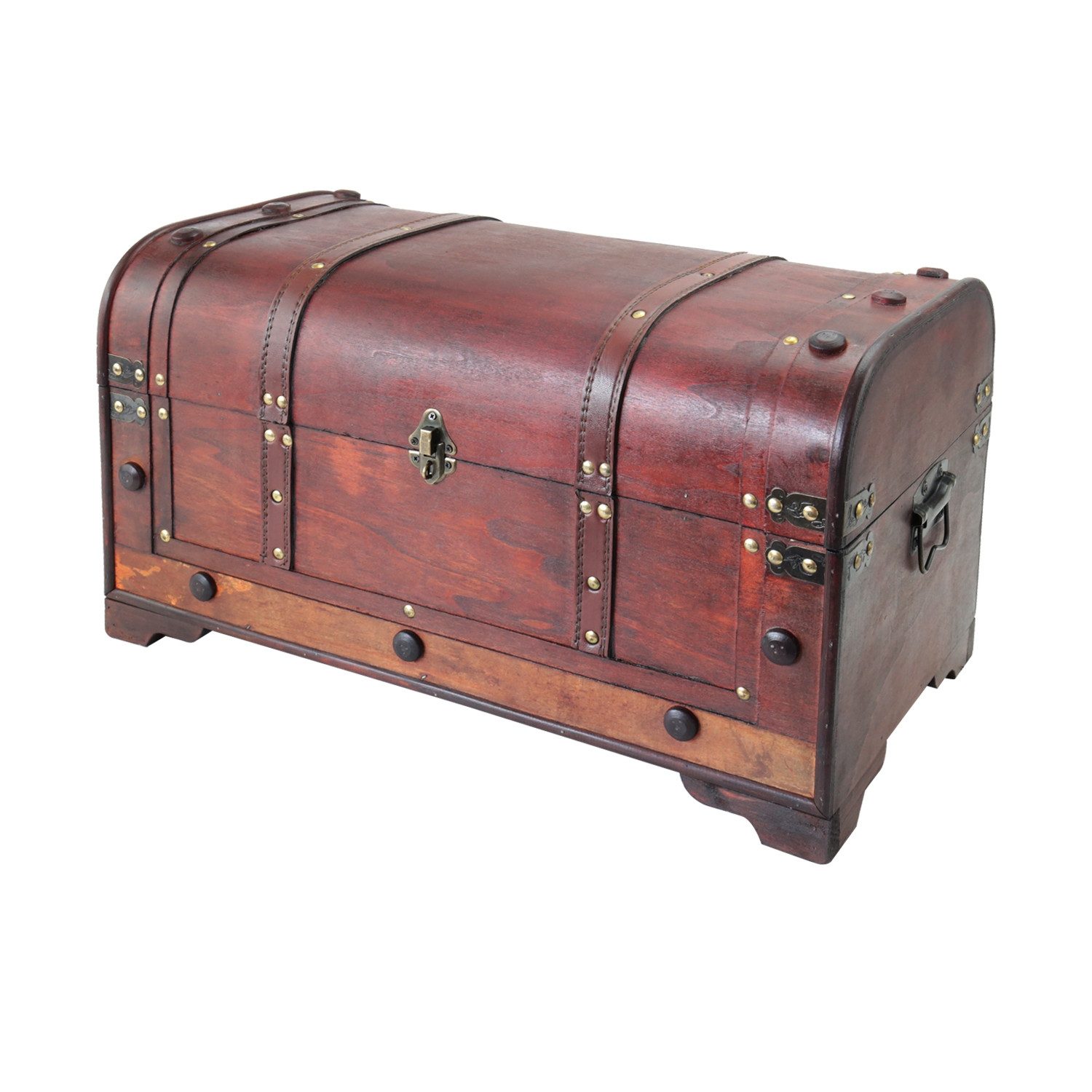 HMF Schatzkiste Schatztruhe aus Holz, große Schatzkiste, mit dekorativem Sc günstig online kaufen
