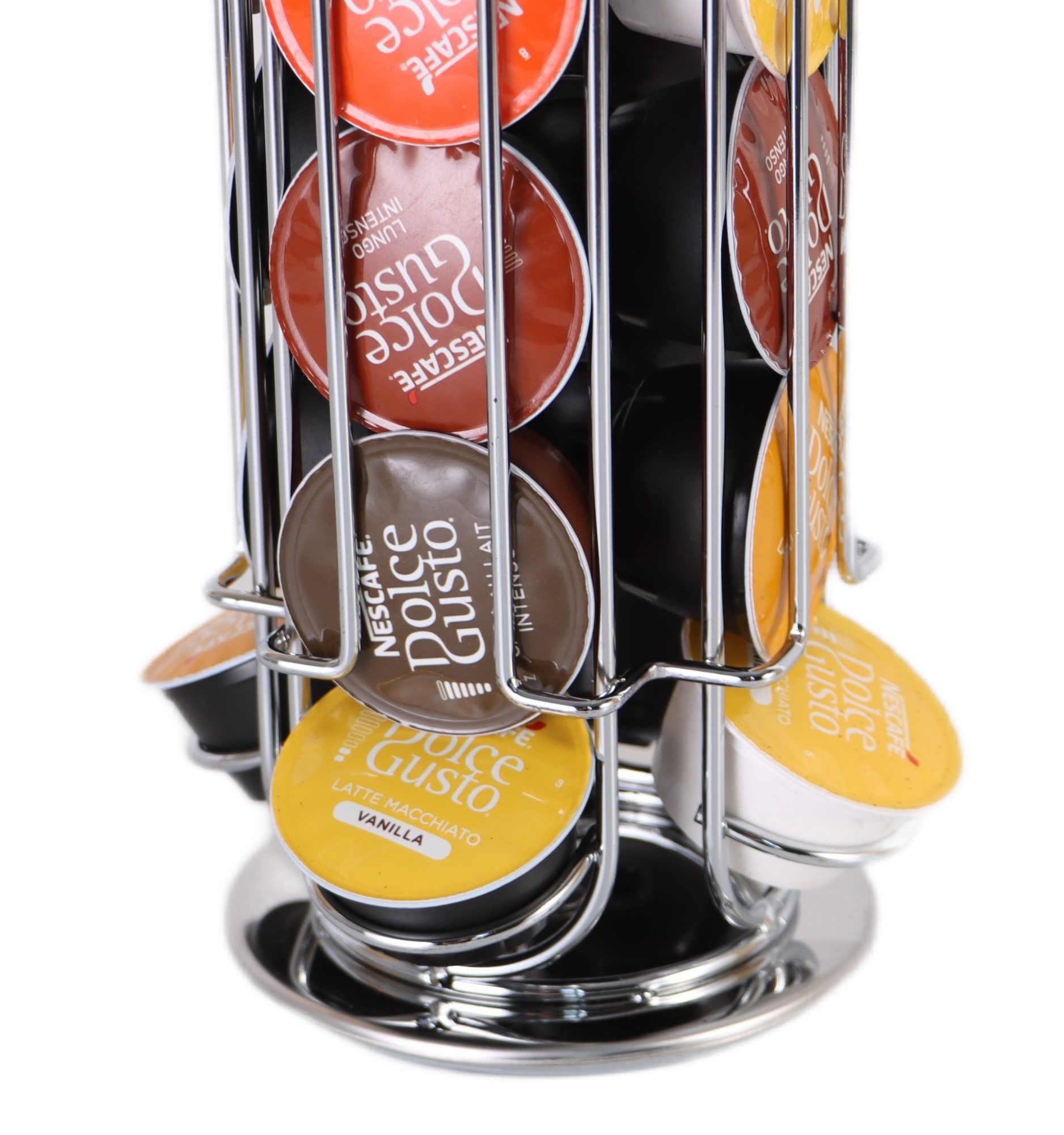 Cheffinger Kapselspender Kaffeekapsel Ständer drehbar für 32 Kapsel kompatibel mit Dolce Gusto