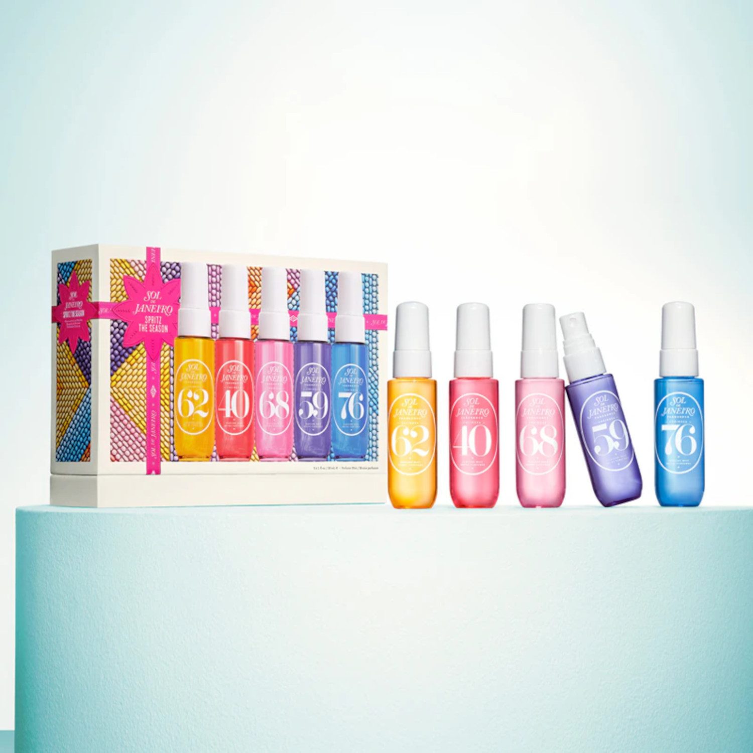 Sol de Janeiro Pflege-Geschenkset Sol de Janeiro Spritz the Season Cheirosa Perfume Mist Set 5 x 30 ml, 5-tlg., Limited Edition 5 x 30 ml Körper & Haar Layering-Set
