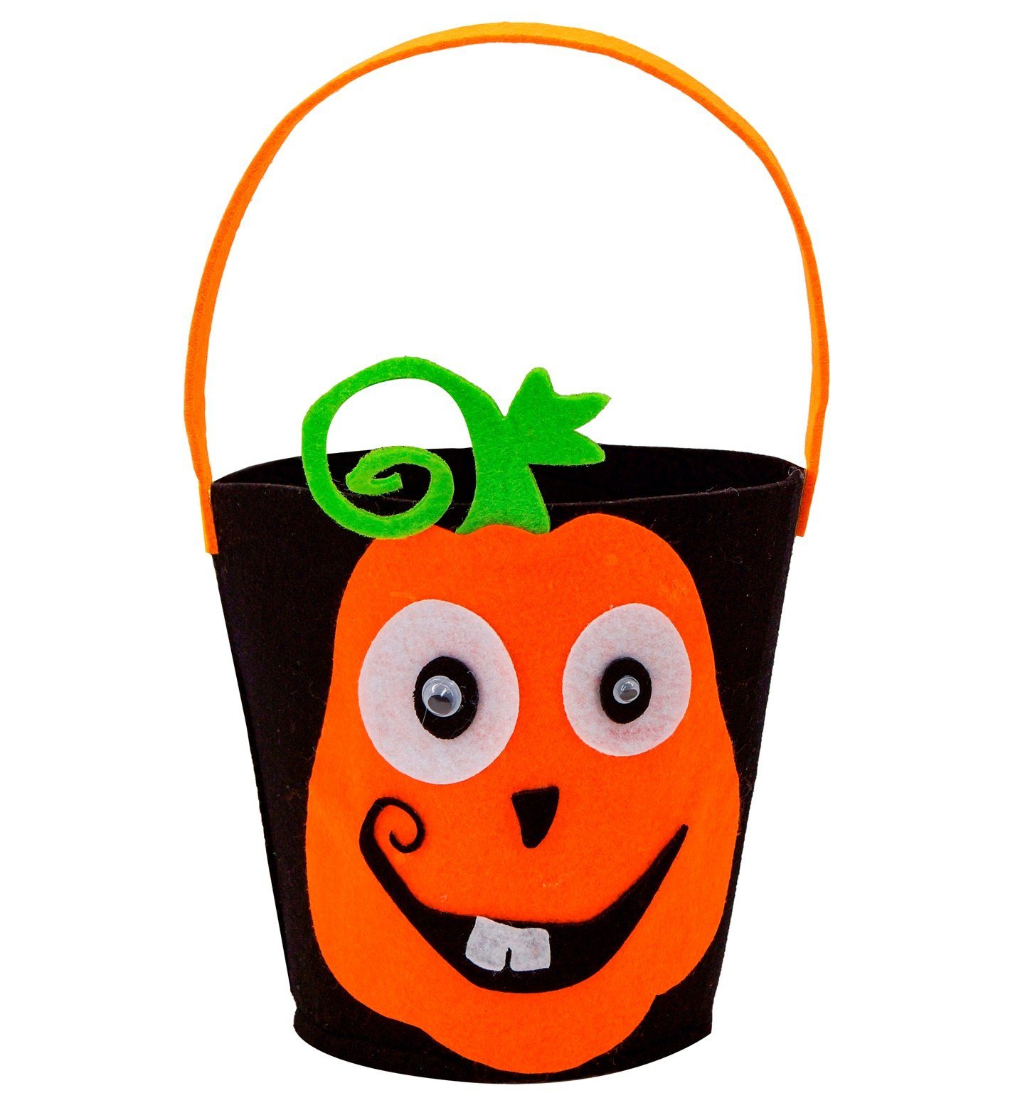 Hexen-Kostüm Halloween Korb 'Verrückter Kürbis', Betteltasche