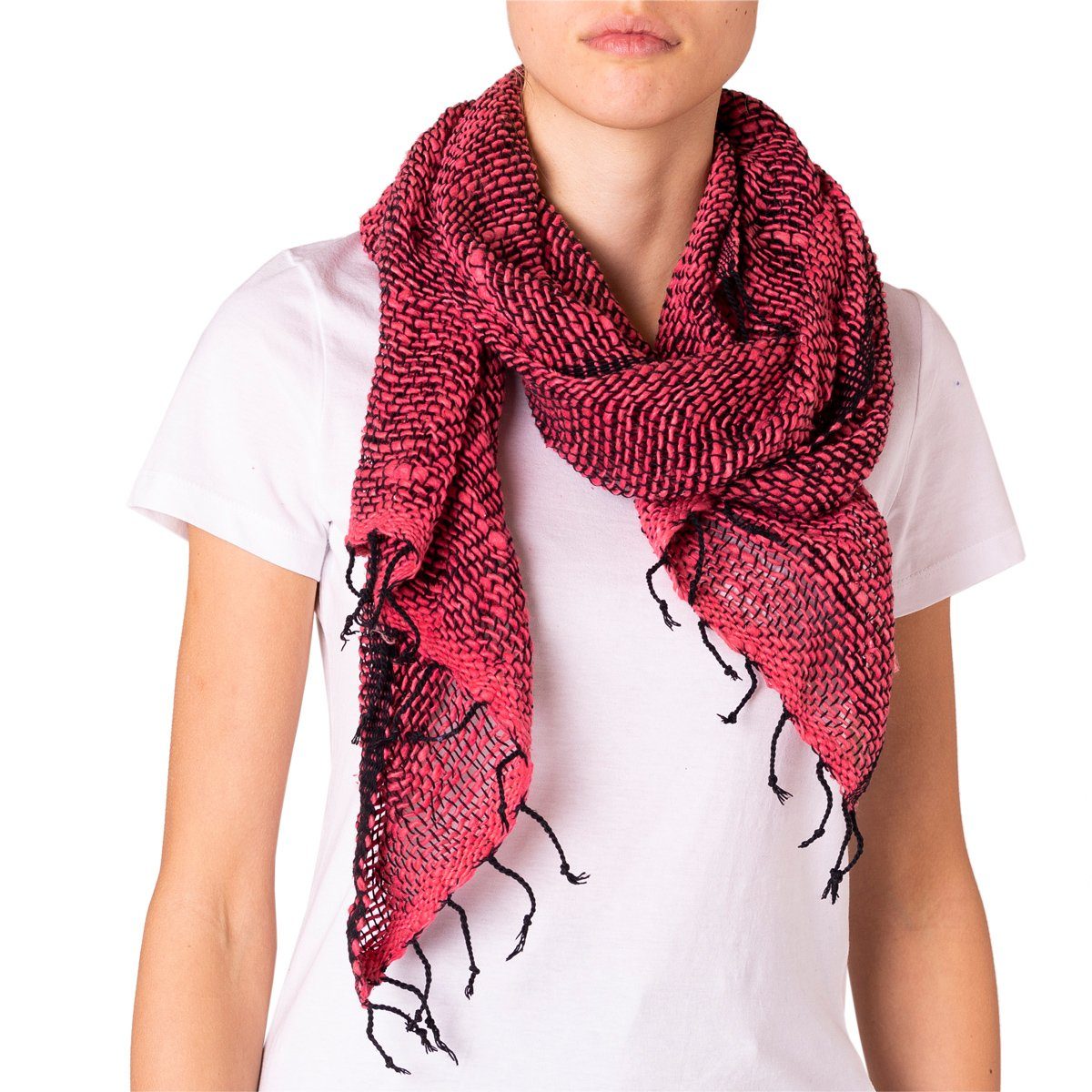 PANASIAM Schal Locker gewebter Baumwollschal in vielen schönen Farben auch als, Stola oder Schultertuch tragbar kuschelig für Herbst und Winter