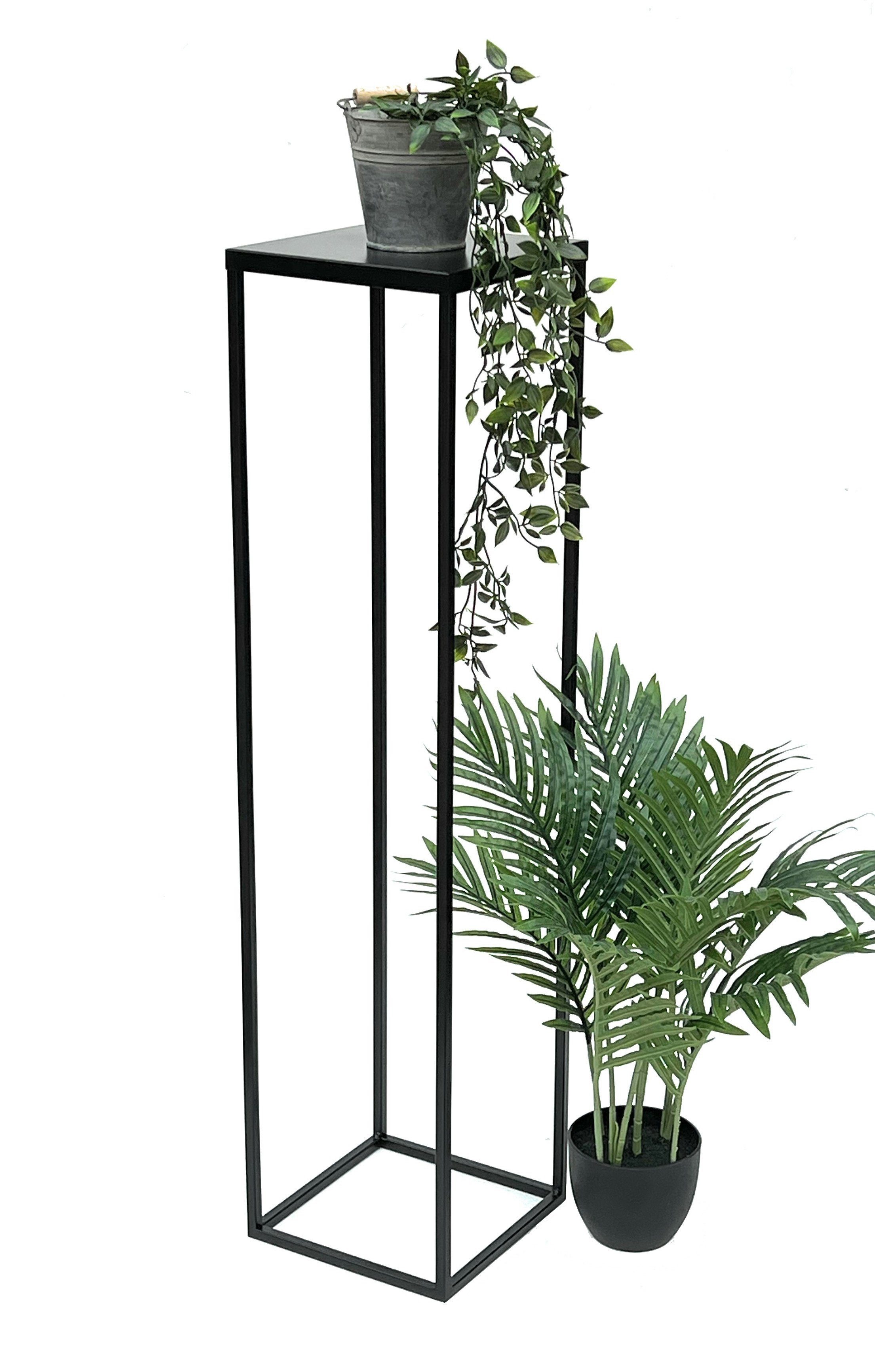 Modern DanDiBo Blumenhocker cm Metall FRA-006 Schwarz 100 Blumensäule Pflanzenständer Blumenständer Eckig Blumenständer Beistelltisch DanDiBo Pflanzenhocker