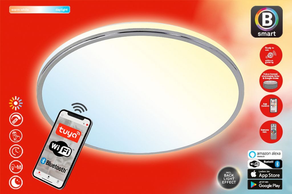Briloner Leuchten Smarte LED-Leuchte IVY S