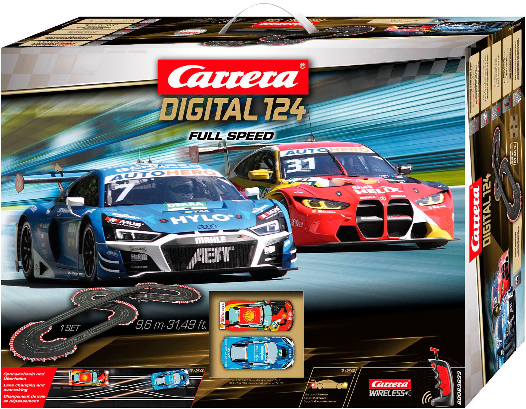 Carrera® Autorennbahn Carrera® Digital 124 DTM Full Speed (Streckenlänge 9,3 m)