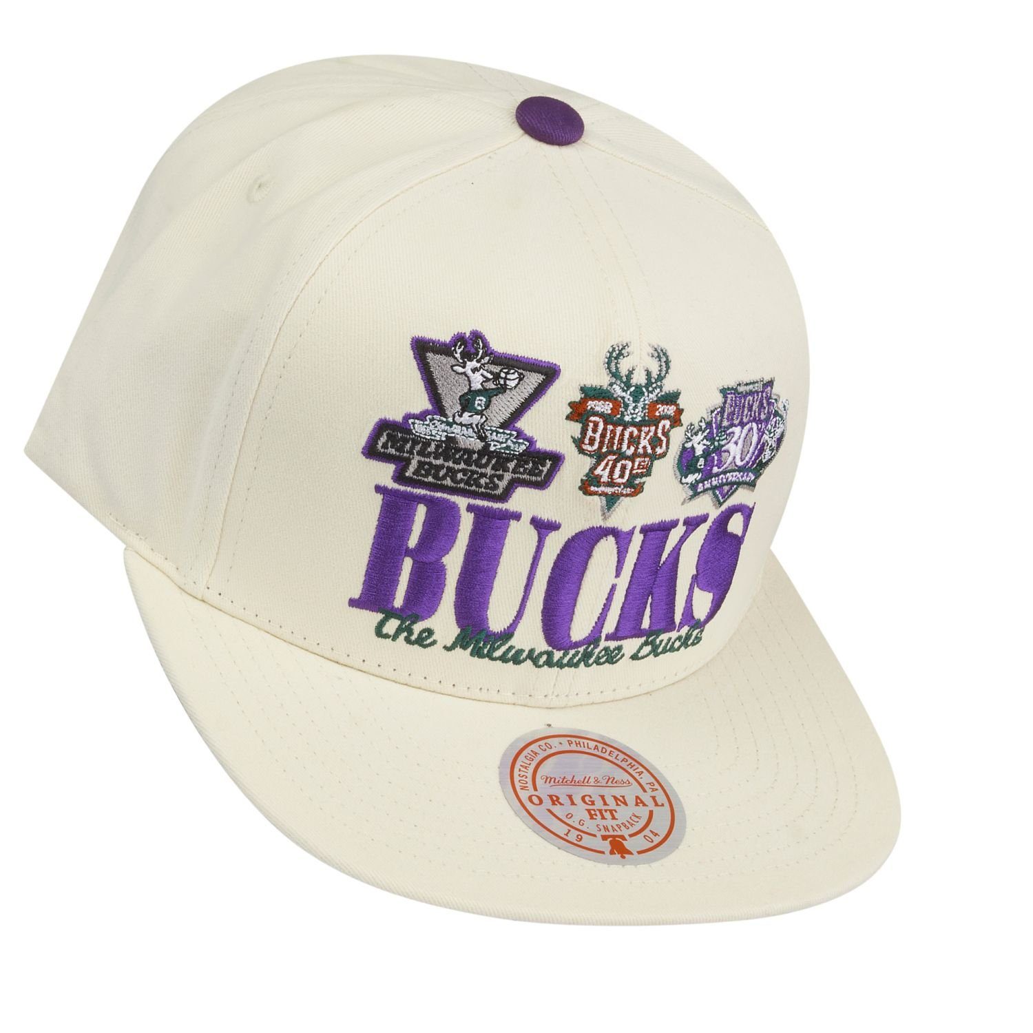 Mitchell & Ness Snapback Cap Teams Bucks NBA FRAME Milwaukee RETRO