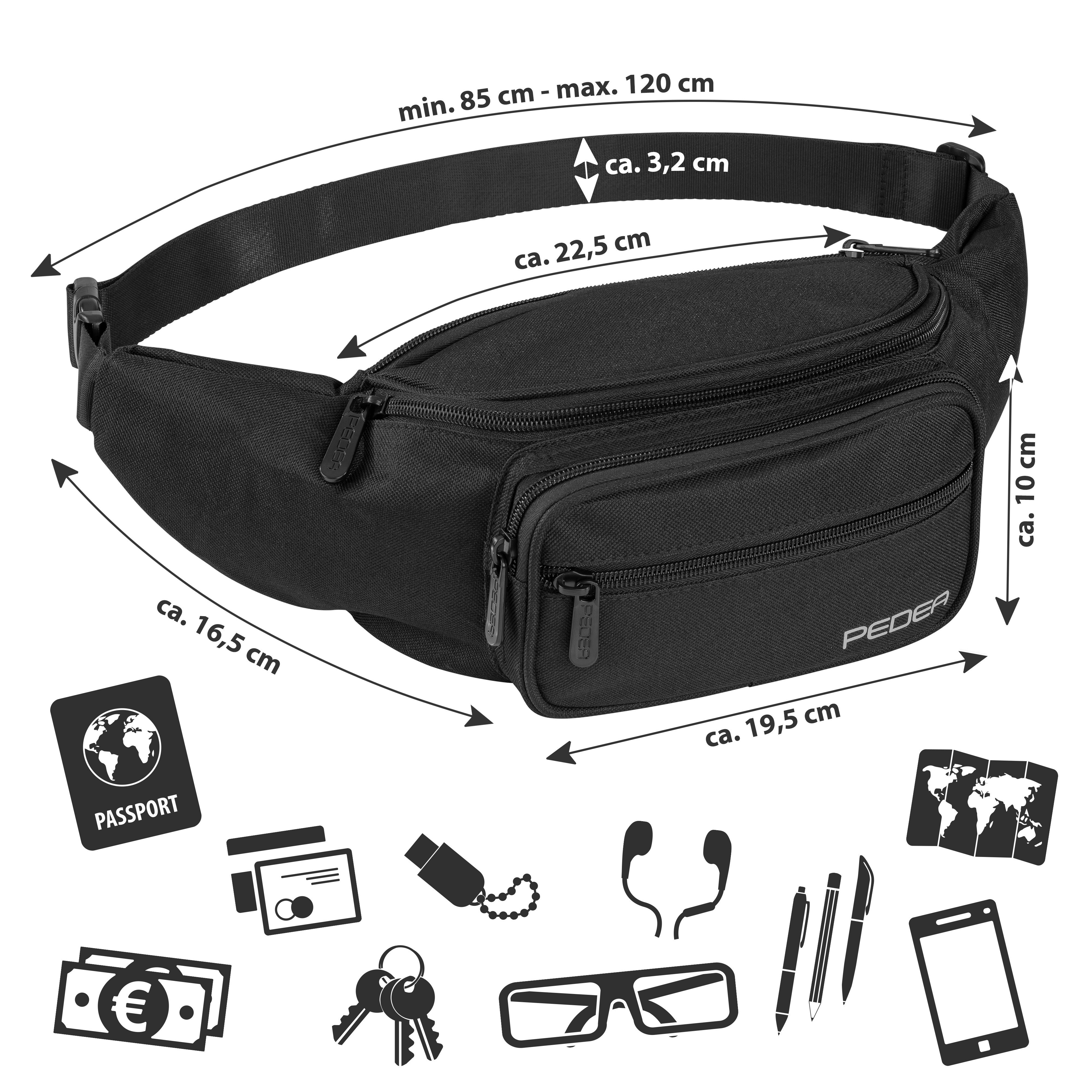 PEDEA Bauchtasche TREND (Größe L, schwarz), günstig online kaufen