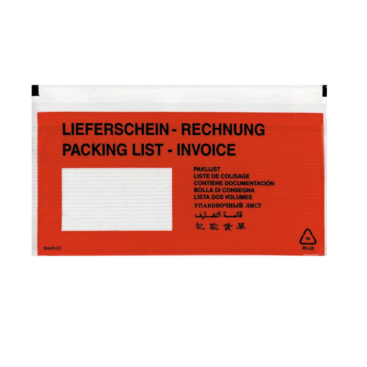Herlitz Versandtasche herlitz Lieferscheintaschen rot DIN lang 250 Stück