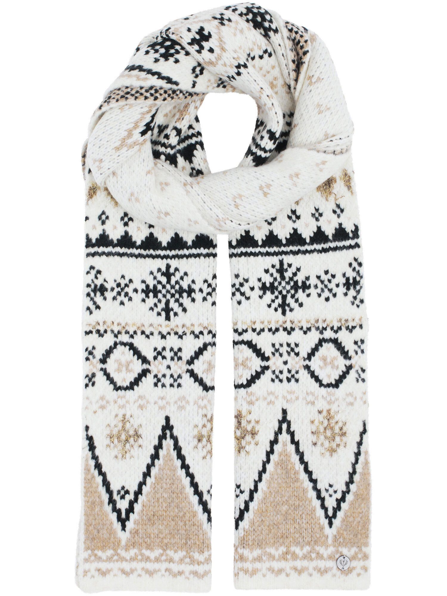 Fraas Modeschal Strickschal mit winterlichem Norweger-Muster