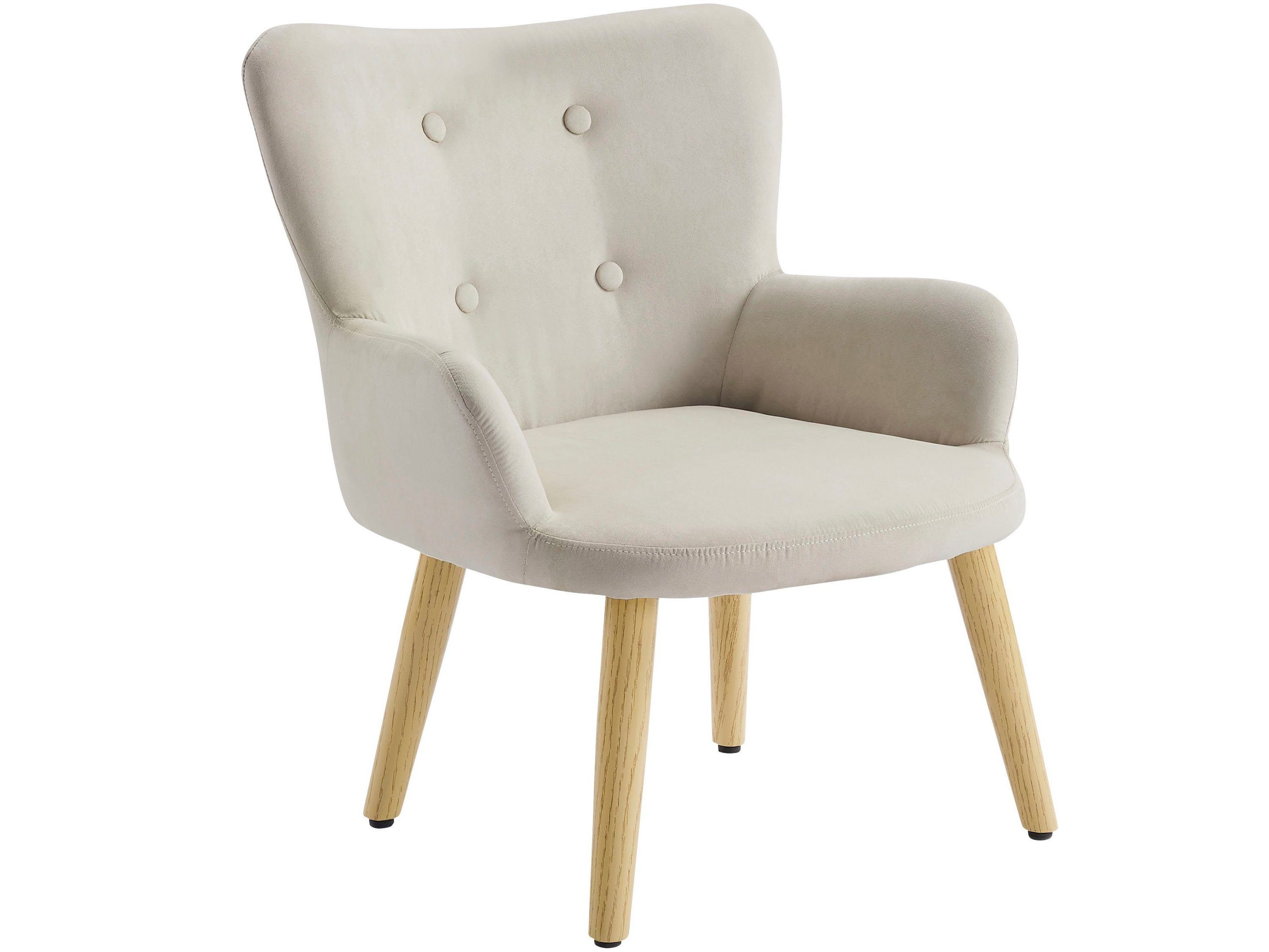 Kindersessel loft24 Design, Metallbeine Chanel, im im modernen Eichen-Look Sessel