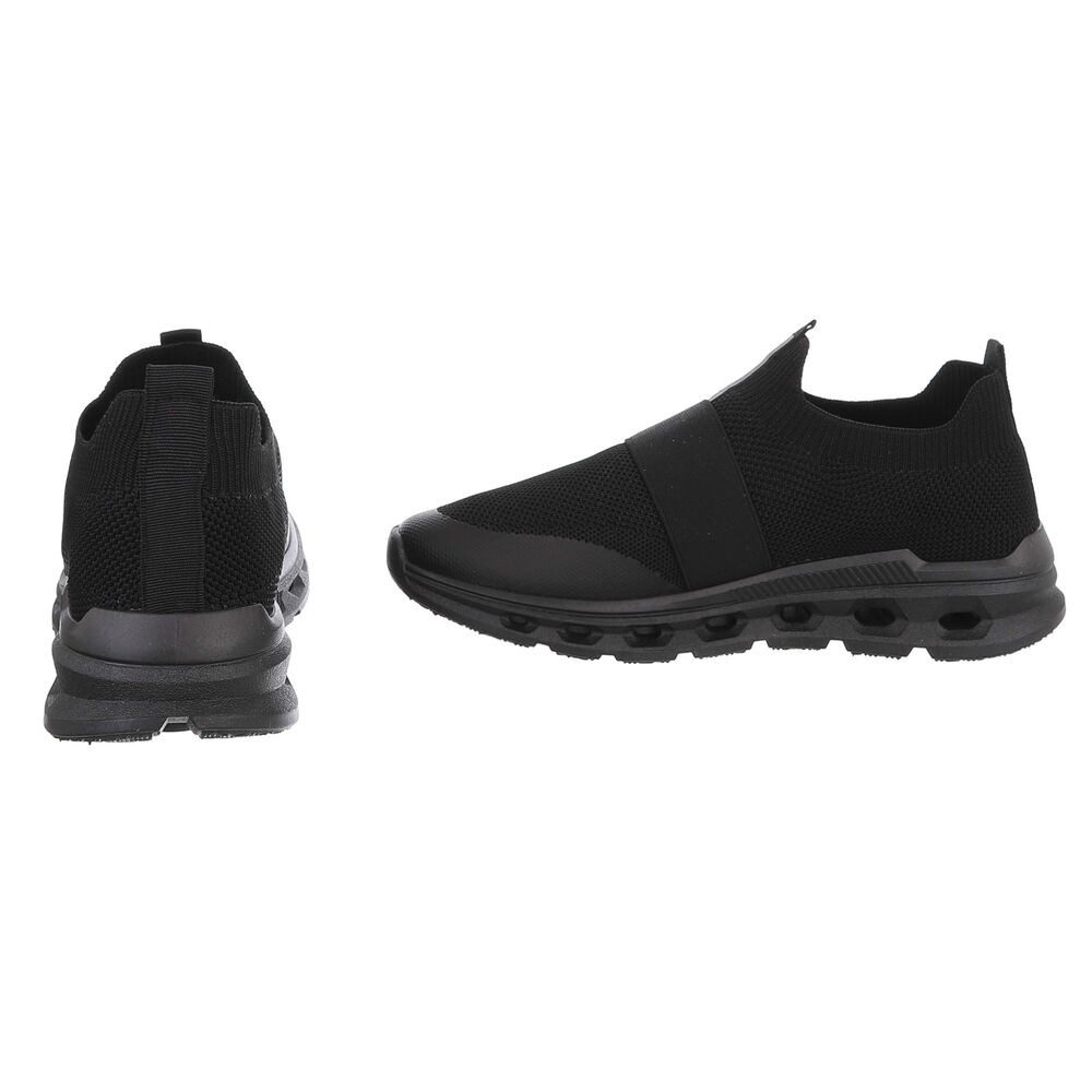Coolwalk Herren Slip-On Sneaker Knit mit Profilsohle Slipper (91563633) Flach Sneakers in Schwarz – Bild 5 von 5