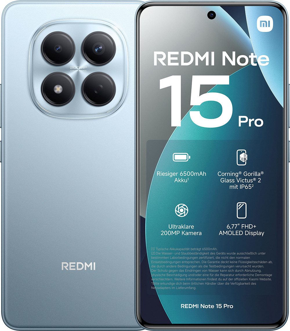 Xiaomi Redmi Note 15 Pro 4G 12+512GB Smartphone Handy (200 MP Kamera)