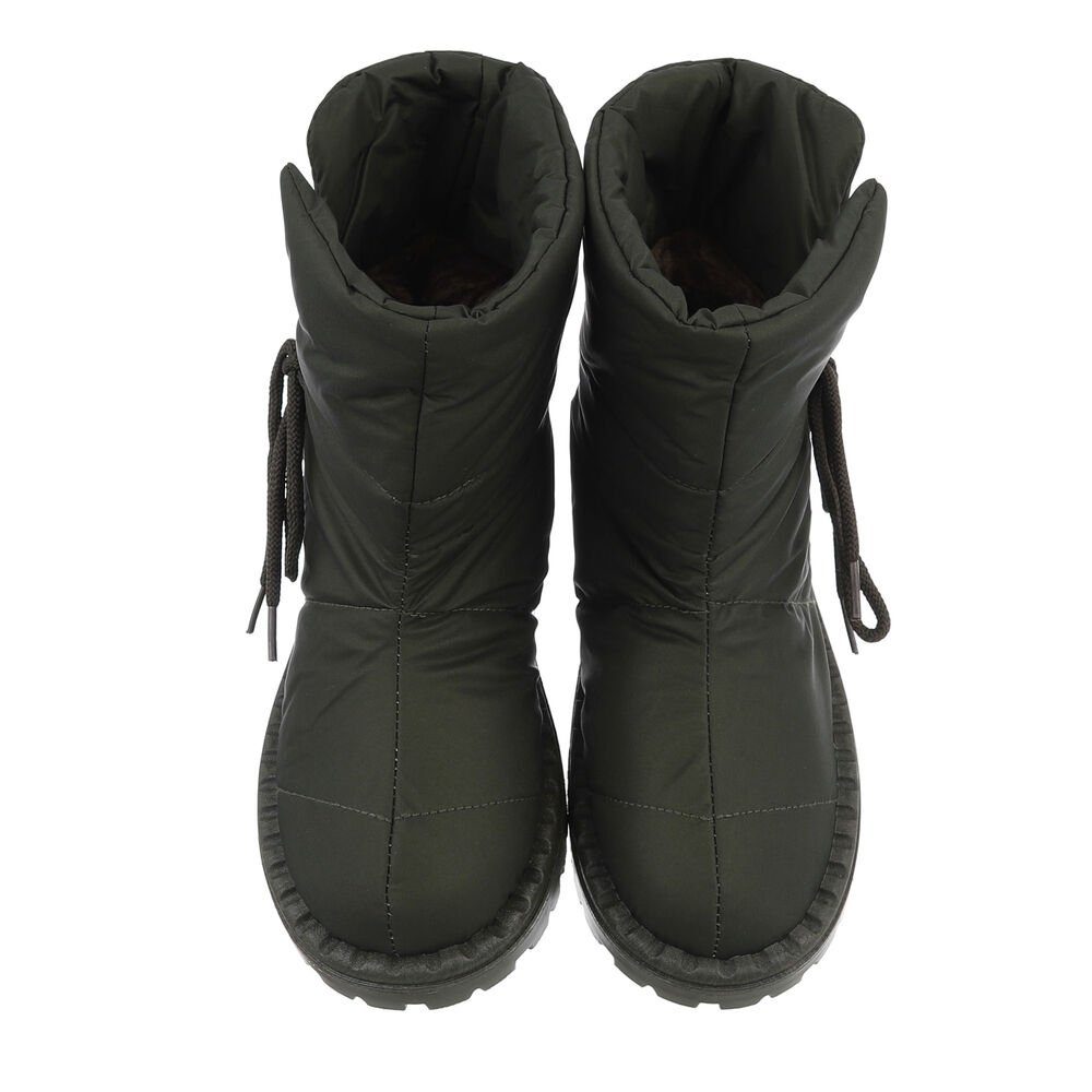 Ital-Design Damen Snowboots Freizeit Snowboots Flach Flache Stiefeletten in Grün