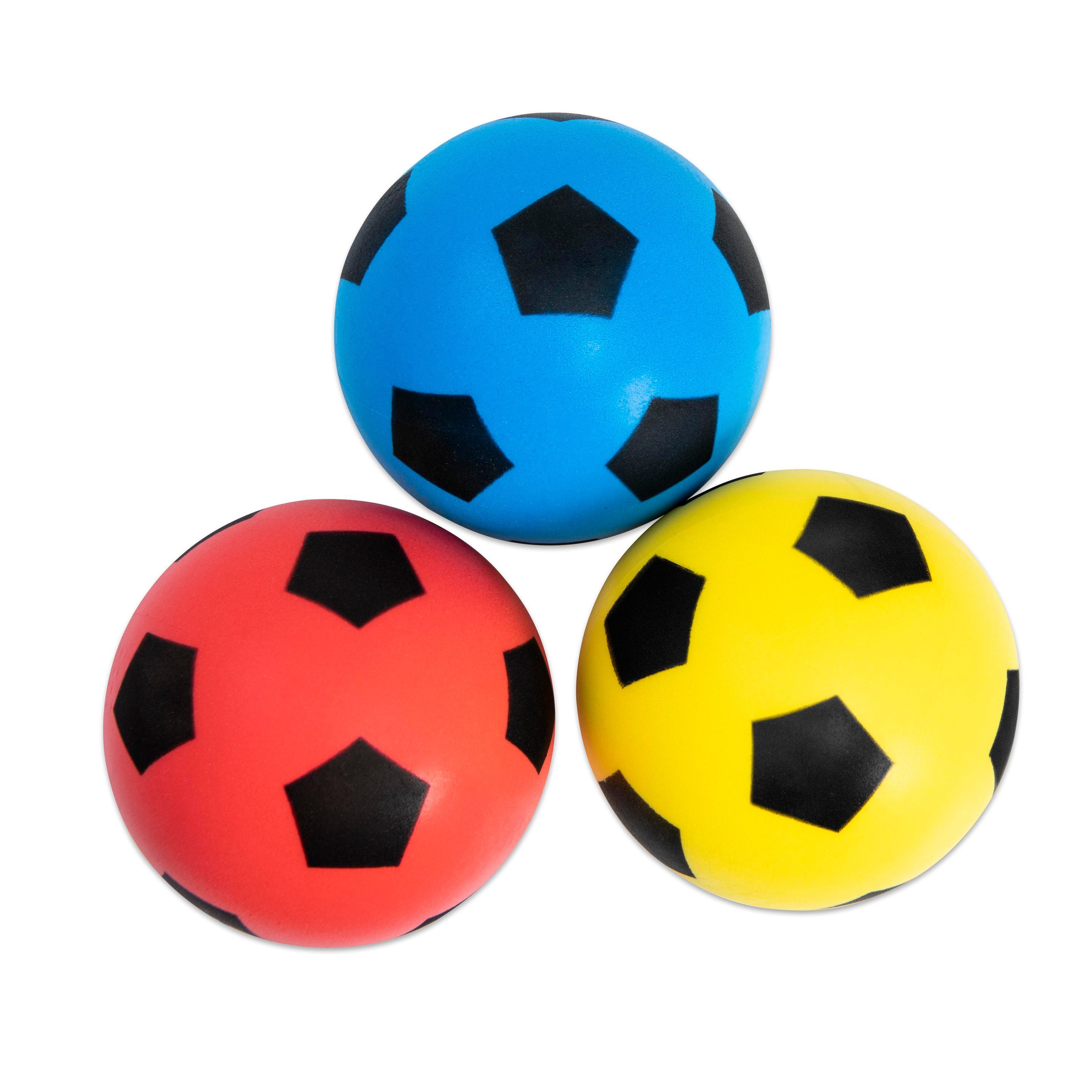 Betzold Spielball Softbälle-Set 3 Stück - Soft-Fußball-Set - 19,4 cm
