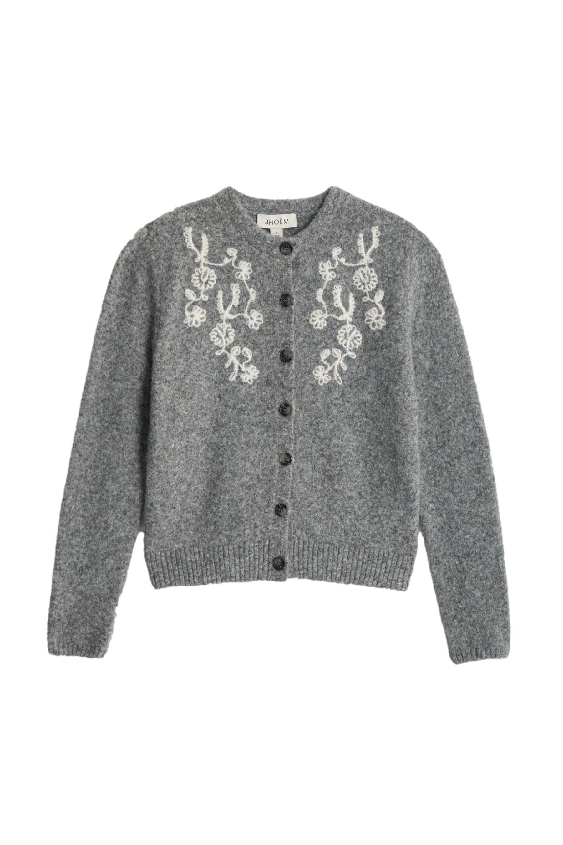 Bhoem Strickjacke Bestickte Strickjacke (1-tlg)
