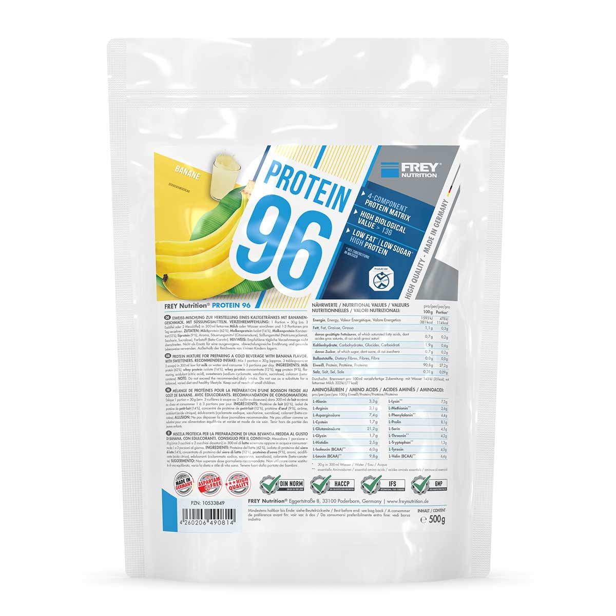 Frey Nutrition Frey Nutrition Protein 96 - 500g Pulver