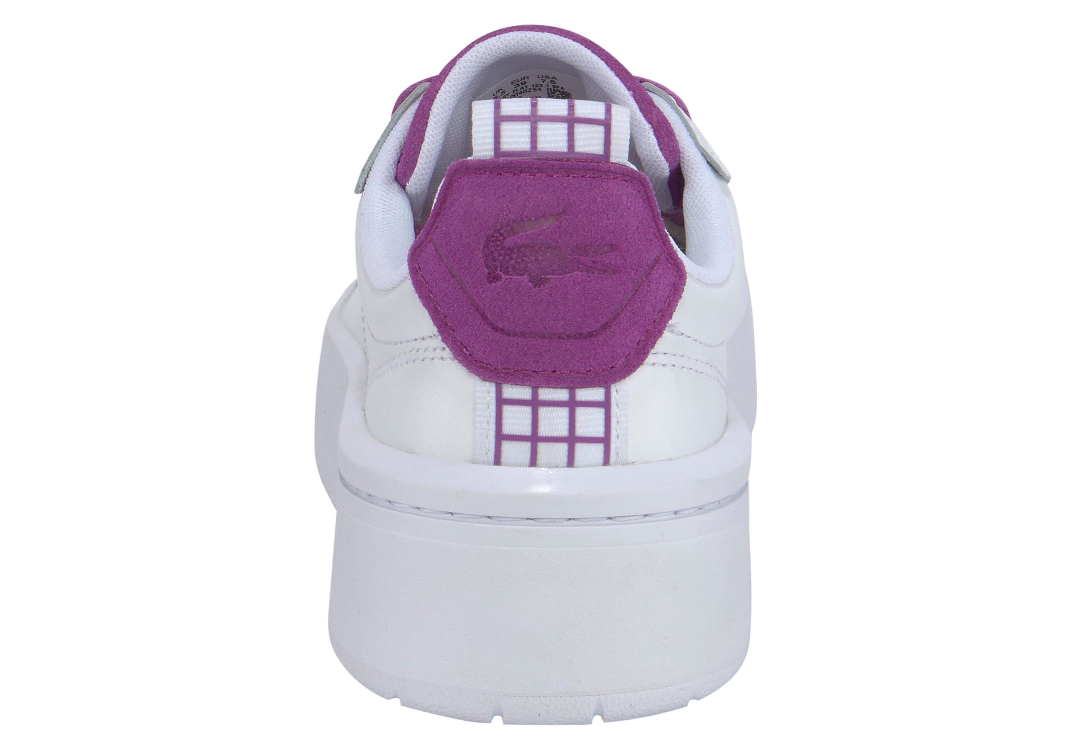 CARNABY SFA weiß-fuchsia Sneaker PLAT 1 Lacoste 123