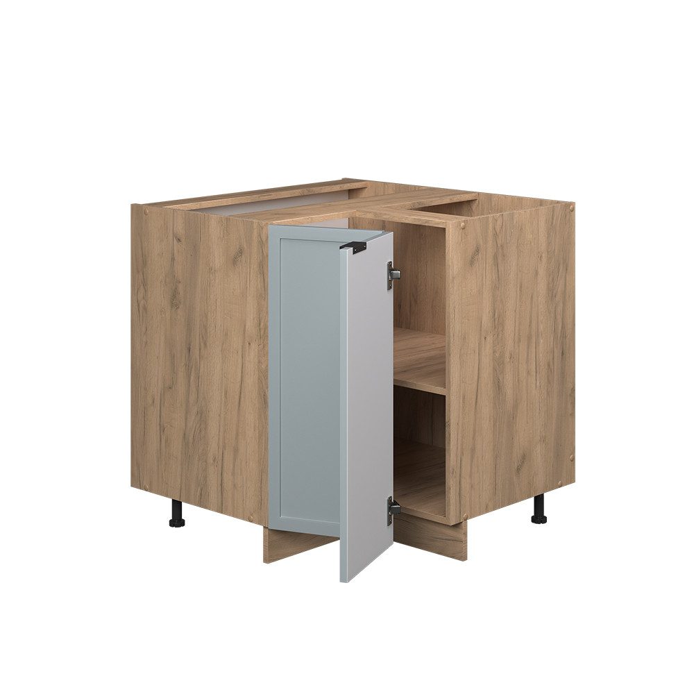 Vicco Eckunterschrank Fame-Line, Hellblau-grau/Goldkraft Eiche, 80.5 günstig online kaufen