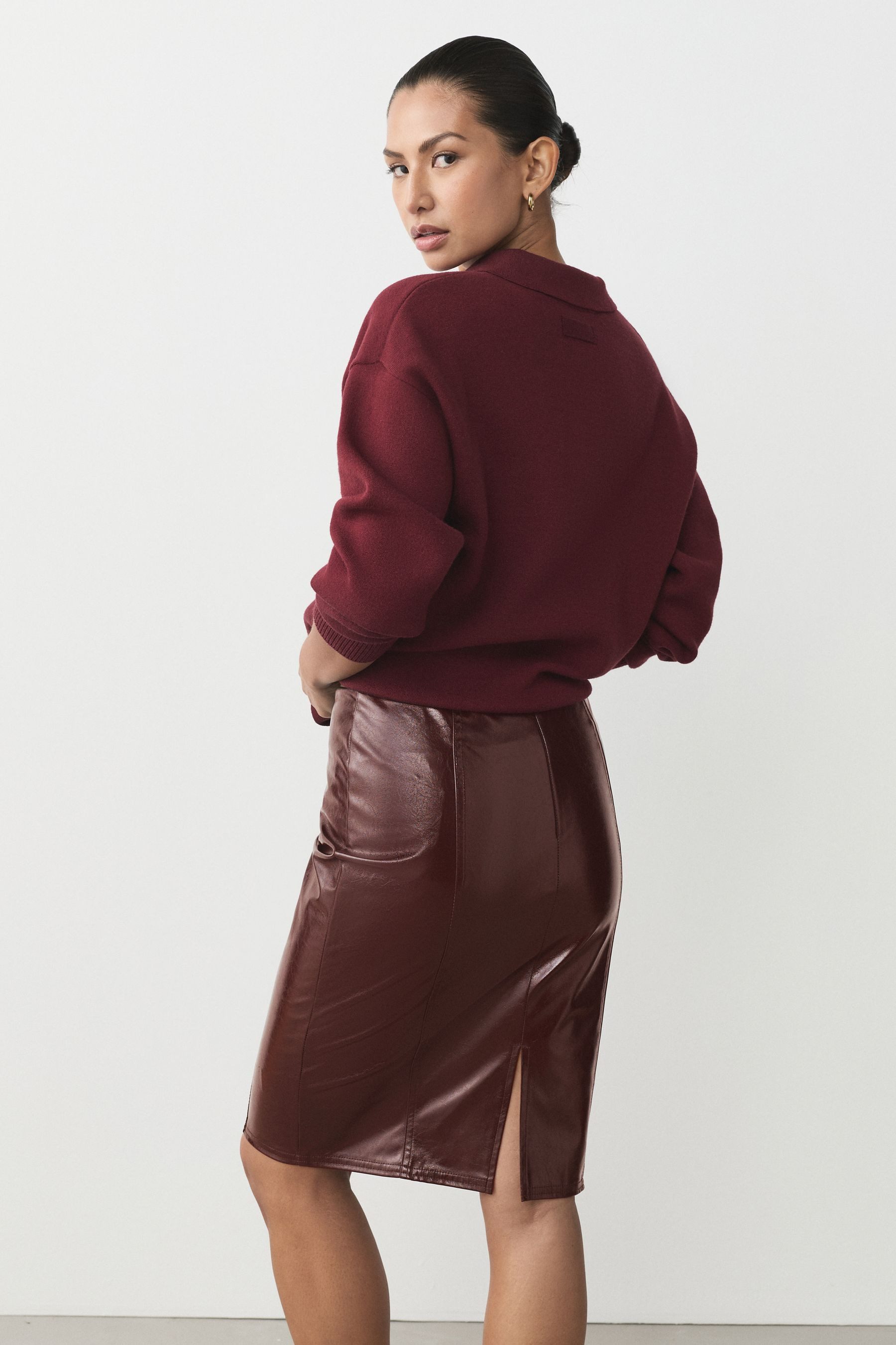 Next Midirock Bleistiftrock aus Kunstleder (1-tlg) günstig online kaufen