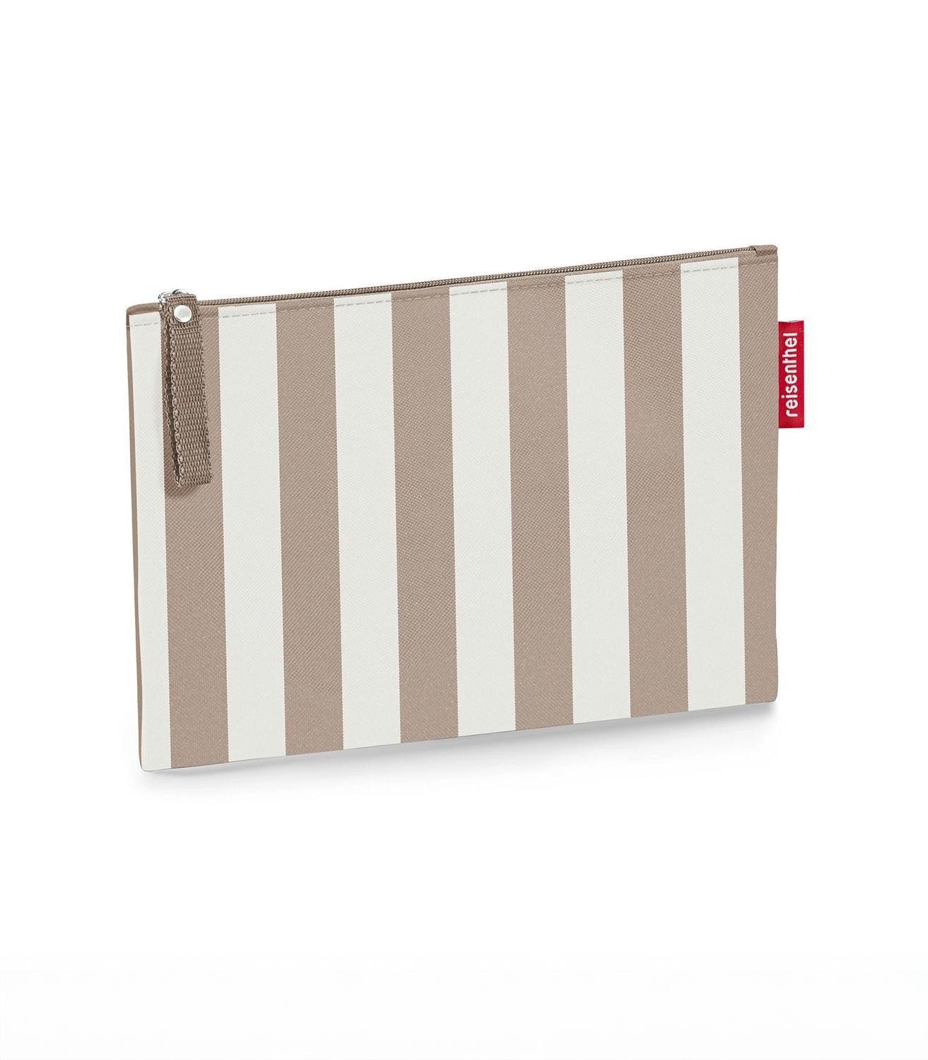 REISENTHEL® Kulturbeutel CASE SUMMERSTRIPES COFFEE, Braun, Weiß, Polyester, Wasserabweisend, 24 x 17 cm