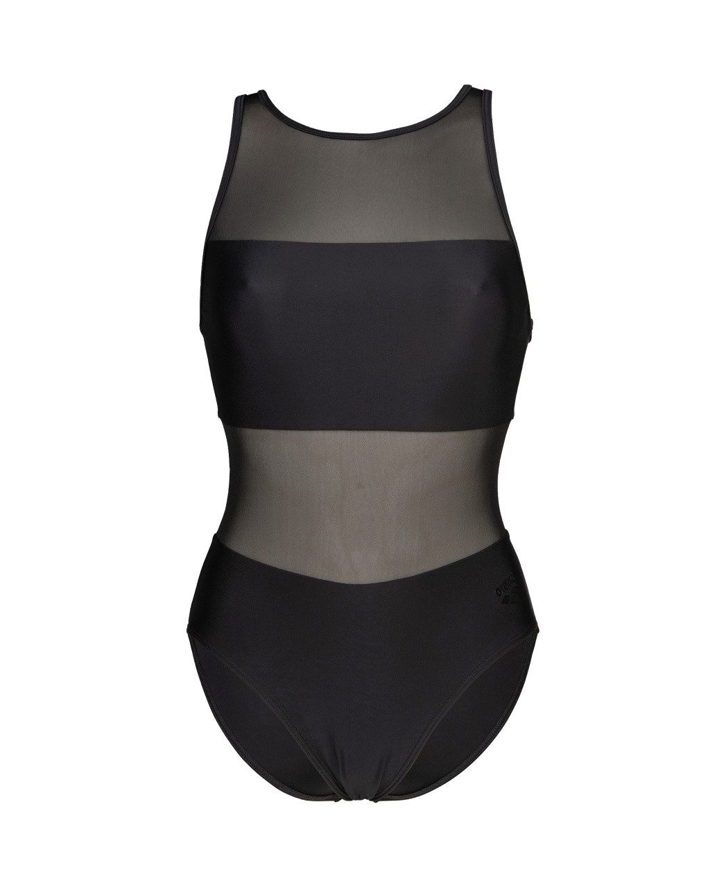 Arena Badeanzug arena Feel Damen Mesh Panels Vent Back Badeanzug Mit transparenten Einsätzen