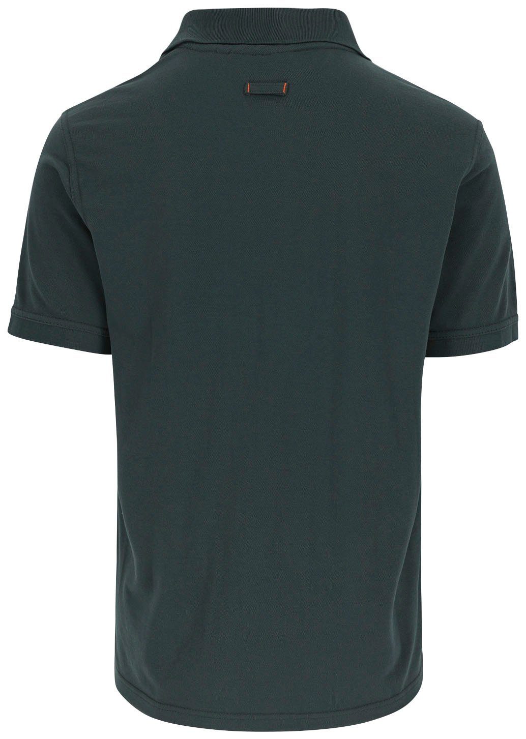 Herock Poloshirt Leo Rippstrick-Kragen und Bündchen, verschiedene 1 Polohemd Brusttasche, grün Kurzärmlig Farben
