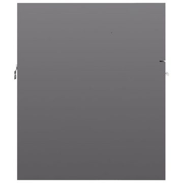 vidaXL Waschtisch Waschbeckenunterschrank Einbaubecken Hochglanz-Grau Spanplatte 42 cm