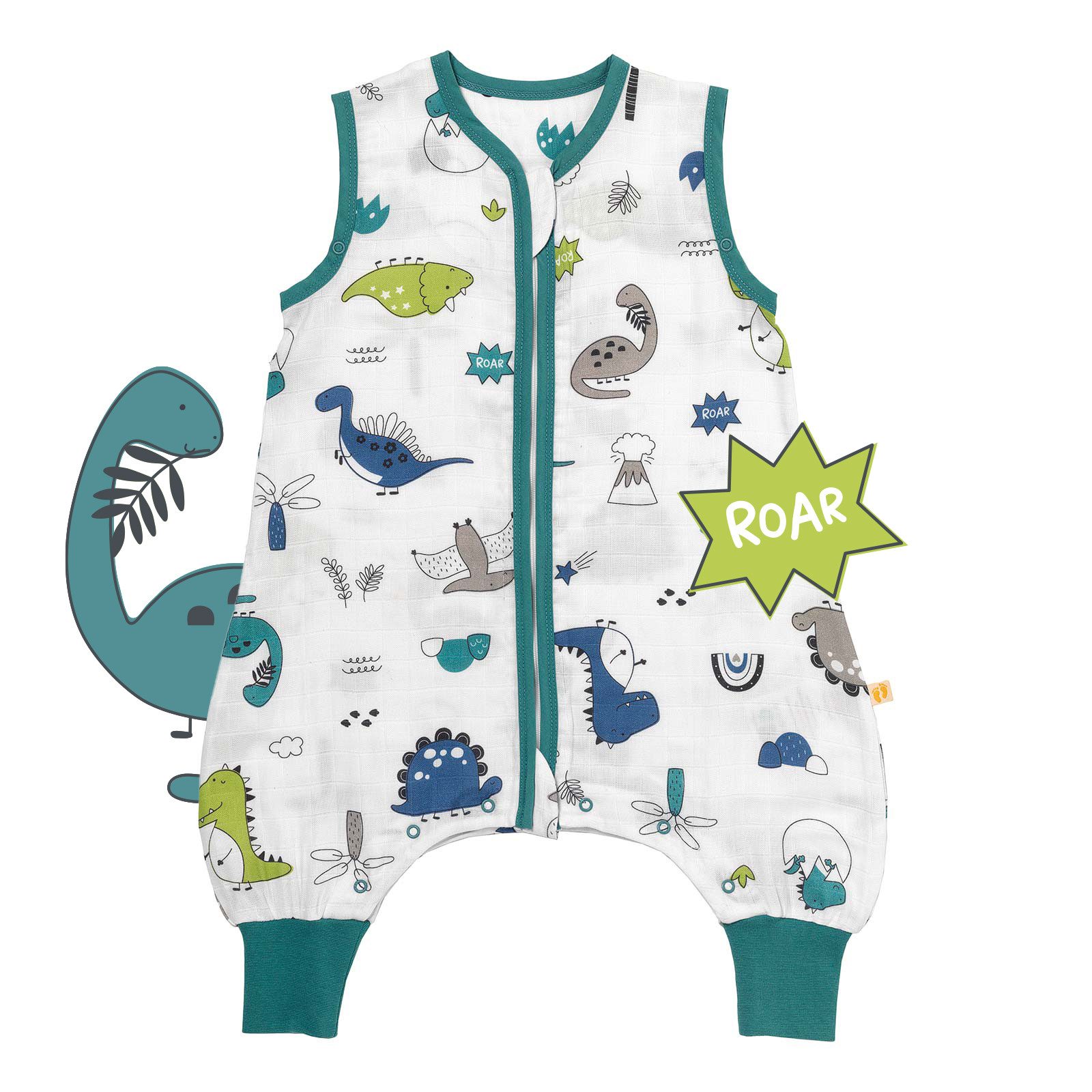 Schlummersack Kinderschlafsack Musselin Schlafsack mit Füßen, 0.5 Tog OEKO- günstig online kaufen