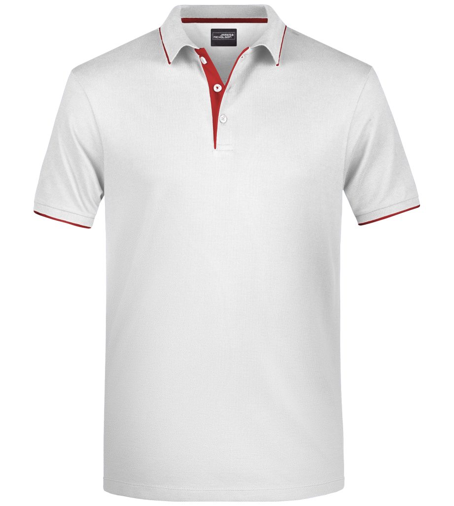 James & Nicholson Poloshirt Klassisches Herren Polo mit Kontraststreifen JN728