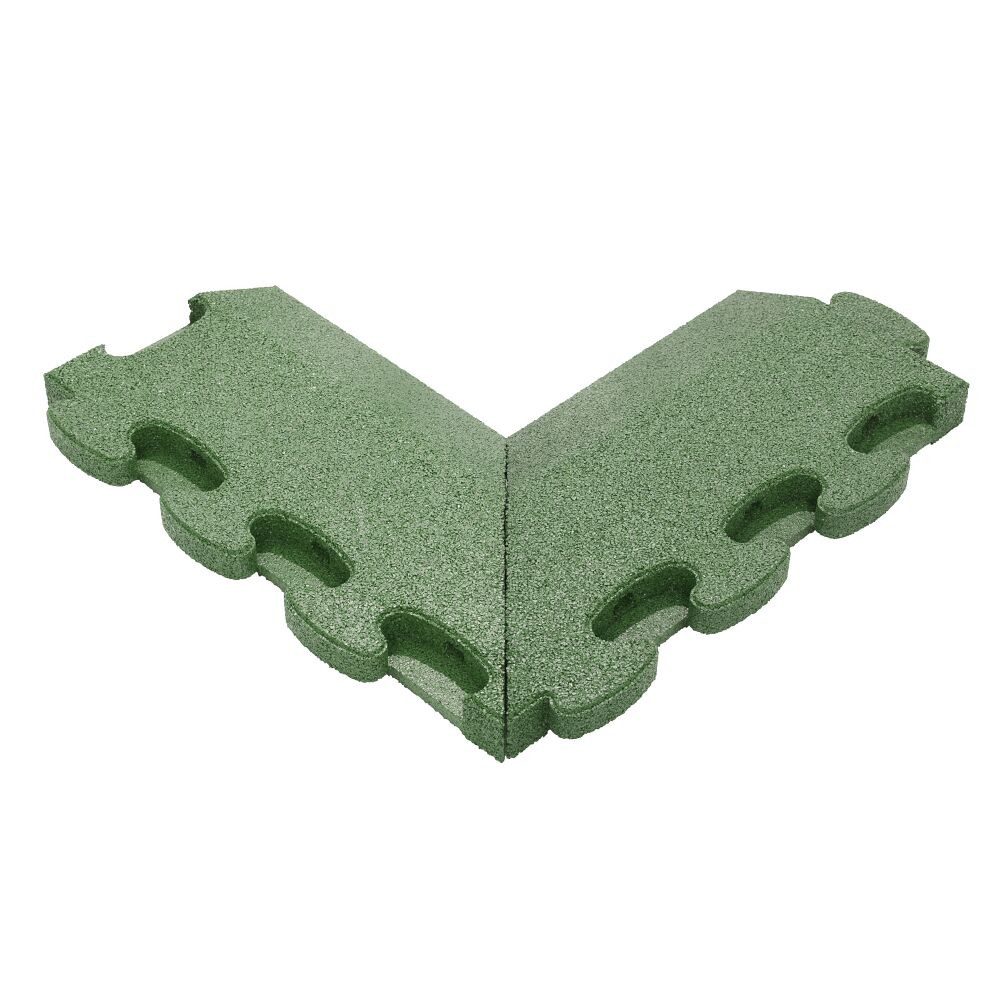 Gum-Tech Bodenschutzmatte Negatives Eckstück Abgeschrägt für Fallschutzplatten, Geeignet für Gum-Tech Fallschutzplatte „Puzzle mat 3D“