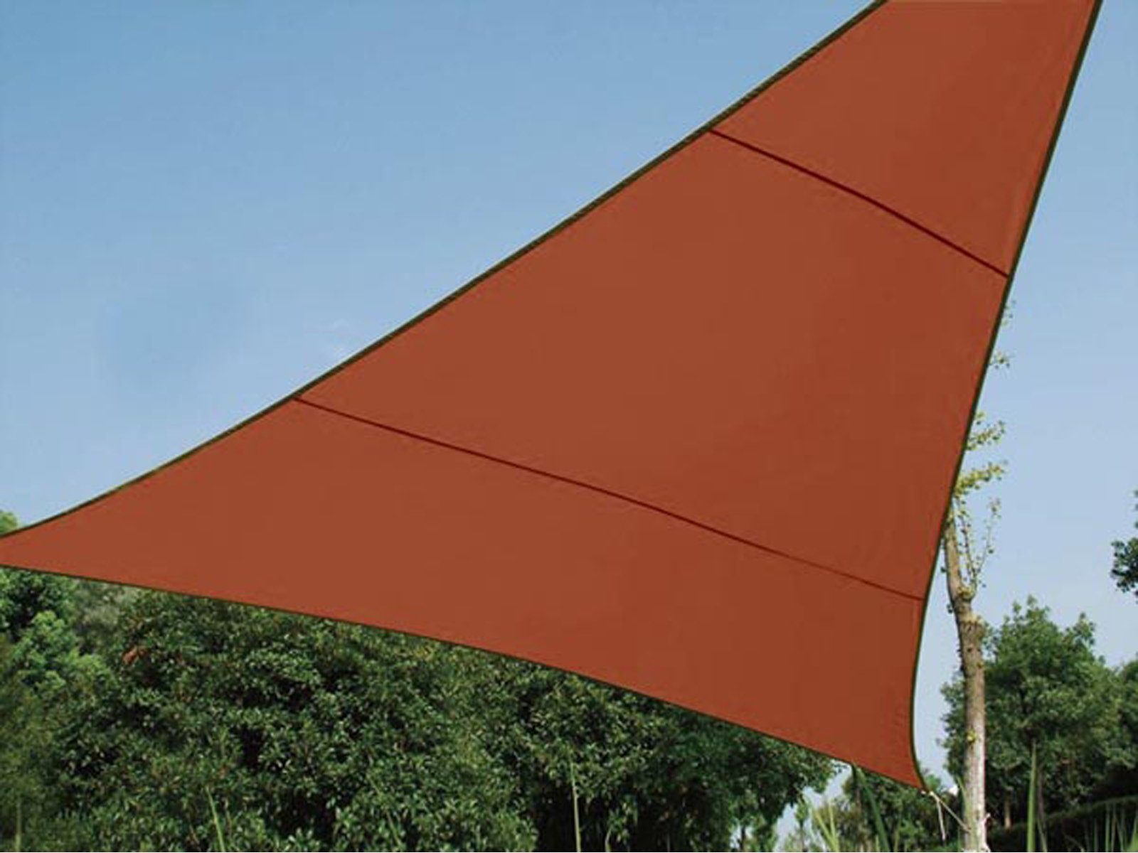 PEREL Sonnensegel, dreieckiges 5,6-11m² Dreiecksegel Sonnenschutz-Segel Terrasse & Balkon