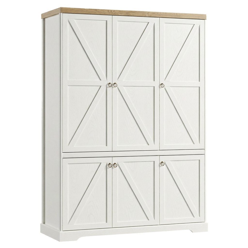 ROYAL24_MARKT Kleiderschrank Bellmont Geräumiger 6-türiger im eleganten Landhausstil (Kleiderschrank, Premium - Bellmont) Beste – Klassisch – Zeitlos
