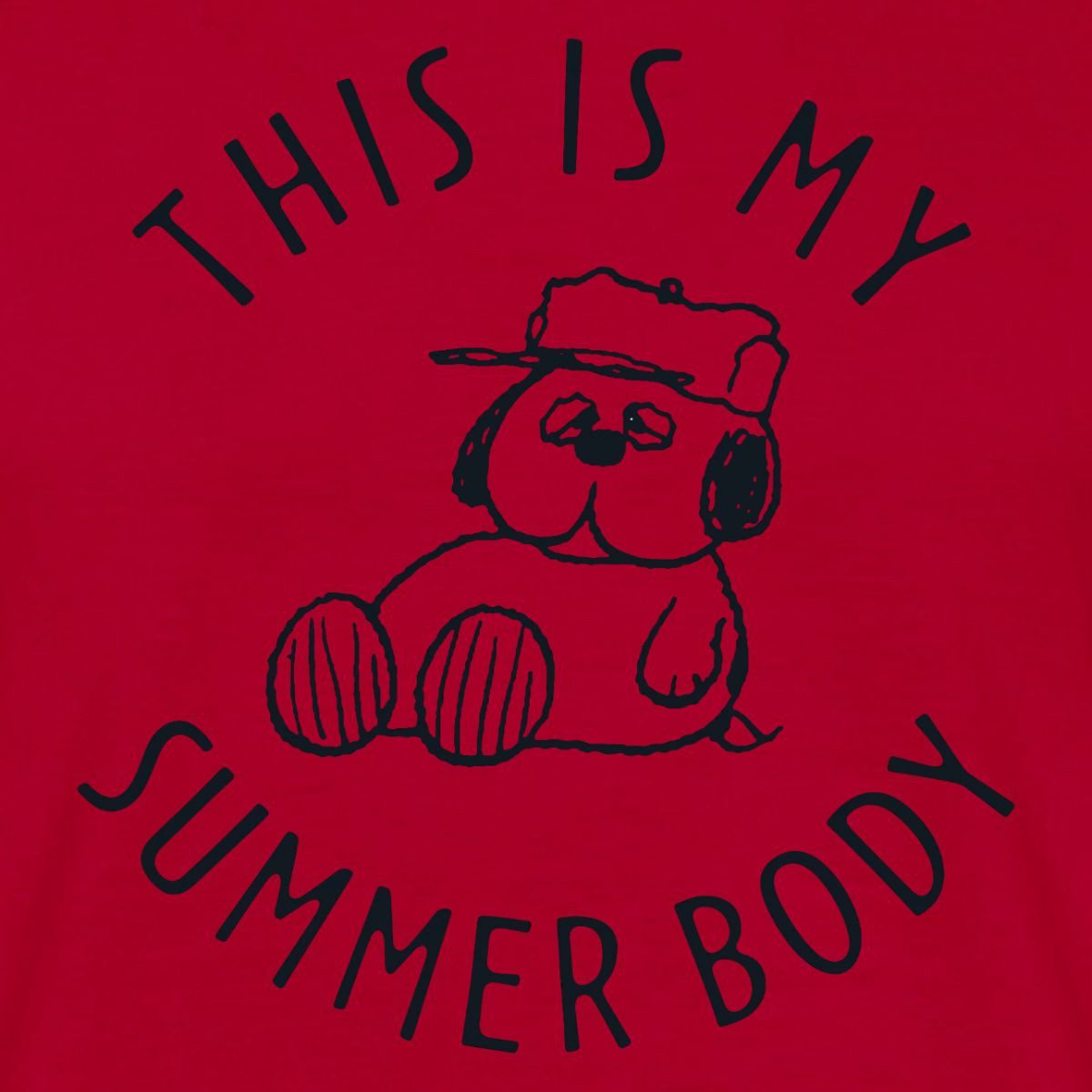Spreadshirt T-Shirt Peanuts Snoopy This Is My Summer Body Männer T-Shirt (1-tlg)