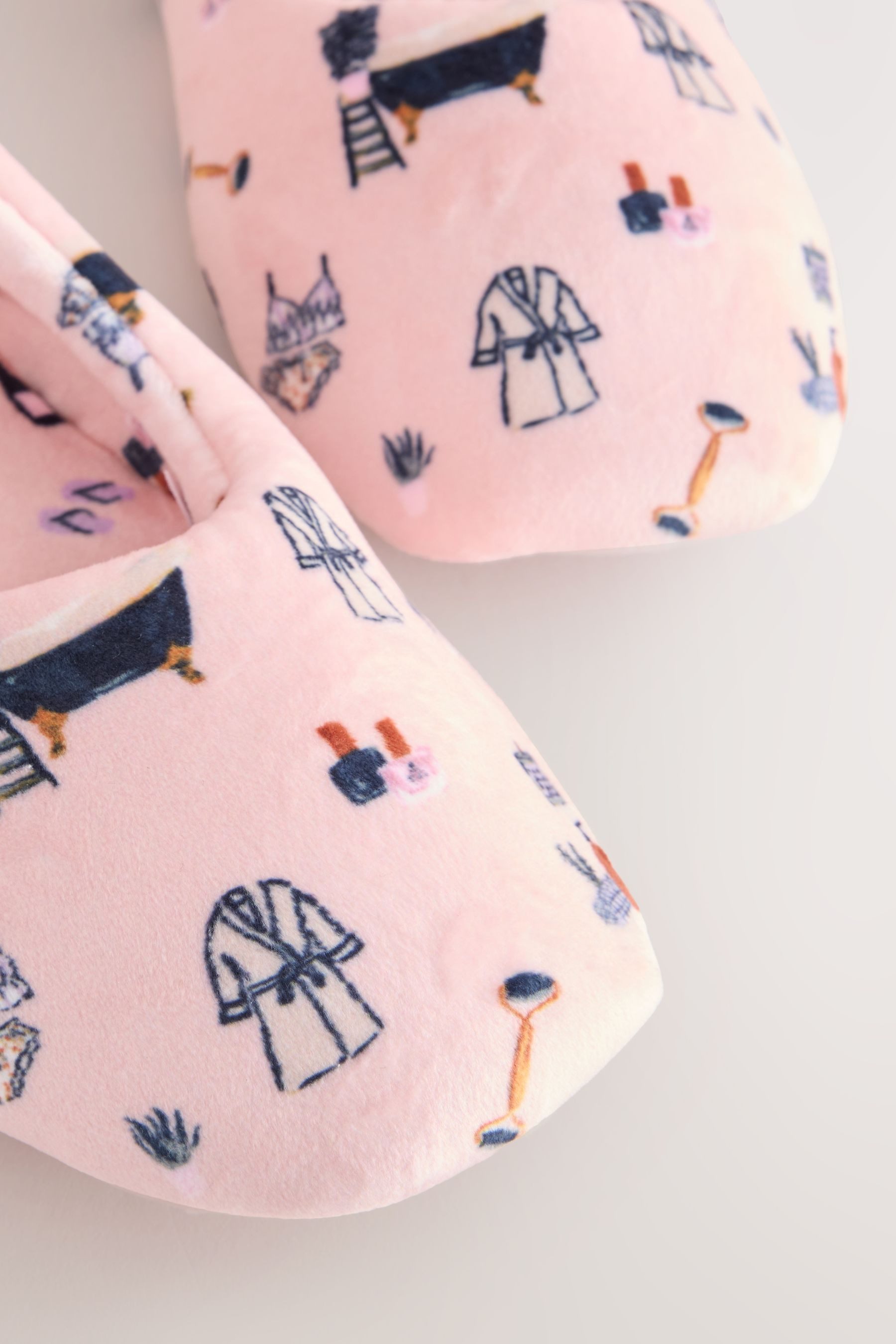 Next Ballerina-Hausschuhe mit Print Hausschuh – Bild 4 von 5