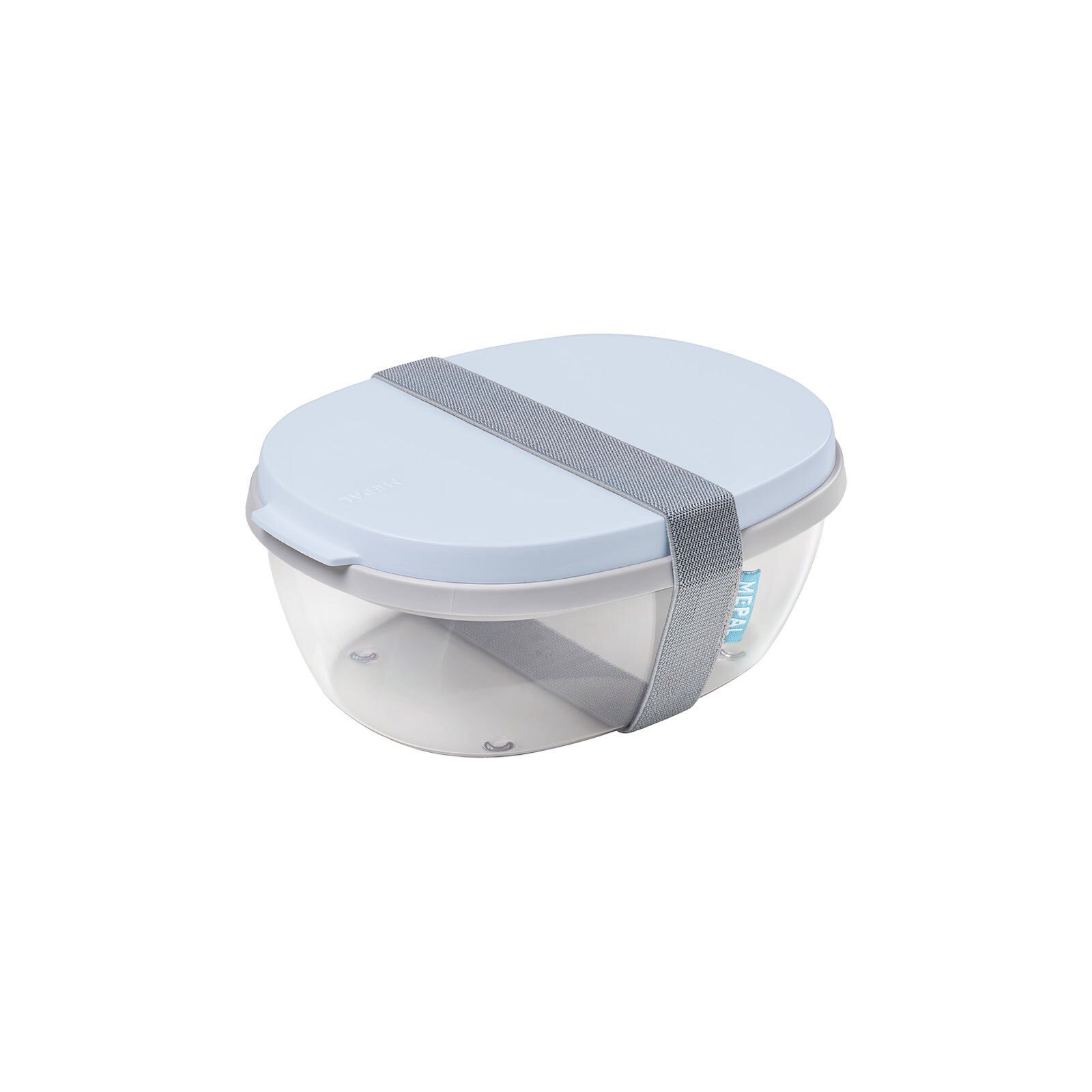 Mepal Lunchbox Ellipse Salatbox 1300 (1-tlg), blue Kunststoff, Spülmaschinengeeignet nordic ml