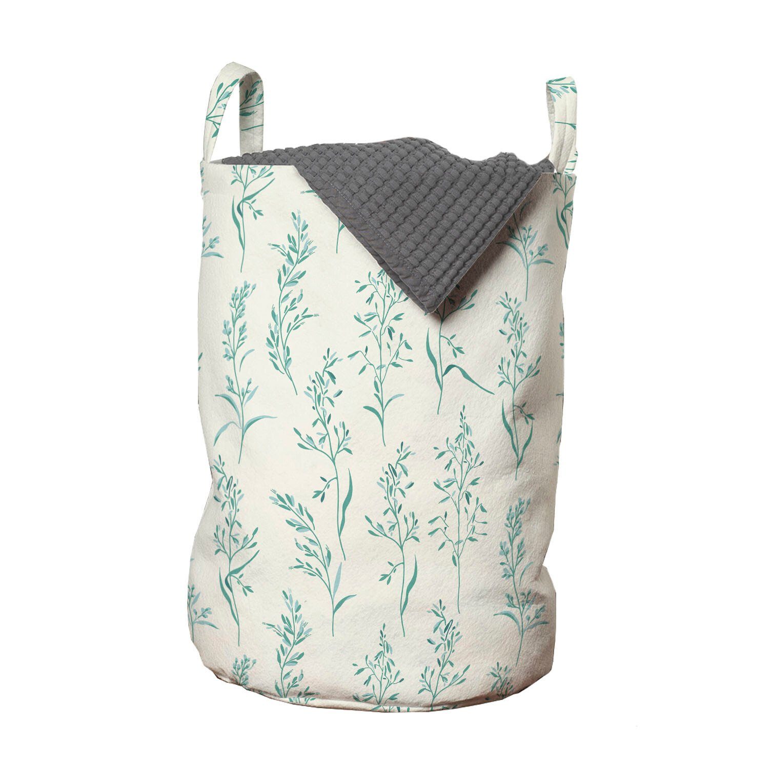 Abakuhaus Wäschesäckchen Wäschekorb mit Griffen Floral Natur Waschsalons, Frische für Kordelzugverschluss Pflanzen