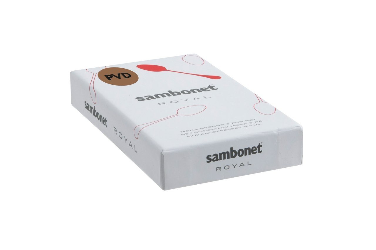 sambonet Besteck-Set Royal Edelstahl/PVD Kupfer Mokkalöffel Set 6, Edelstahl