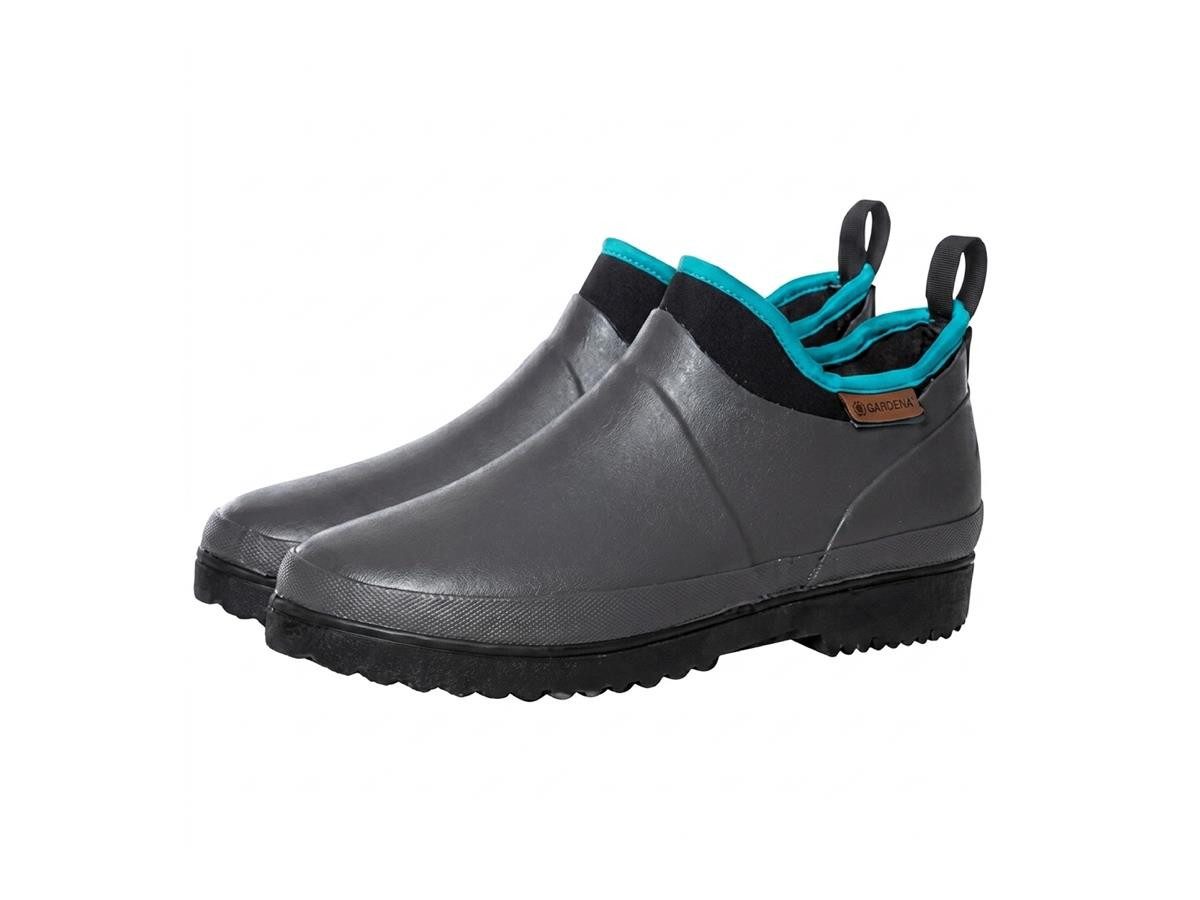 GARDENA Gartenstiefel Low Cut Neopren Dunkelgrau Gummistiefel Metallverstärkte Sohle, Neoprenfutter und Memory-Foam