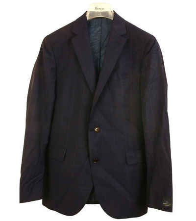 EDUARD DRESSLER Baukastensakko »EDUARD DRESSLER Baukasten-Sakko hochwertiger Herren Blazer Business-Sakko Anzugs-Jacke aus Schwurwolle Shaped Fit Karo-Muster Blau«