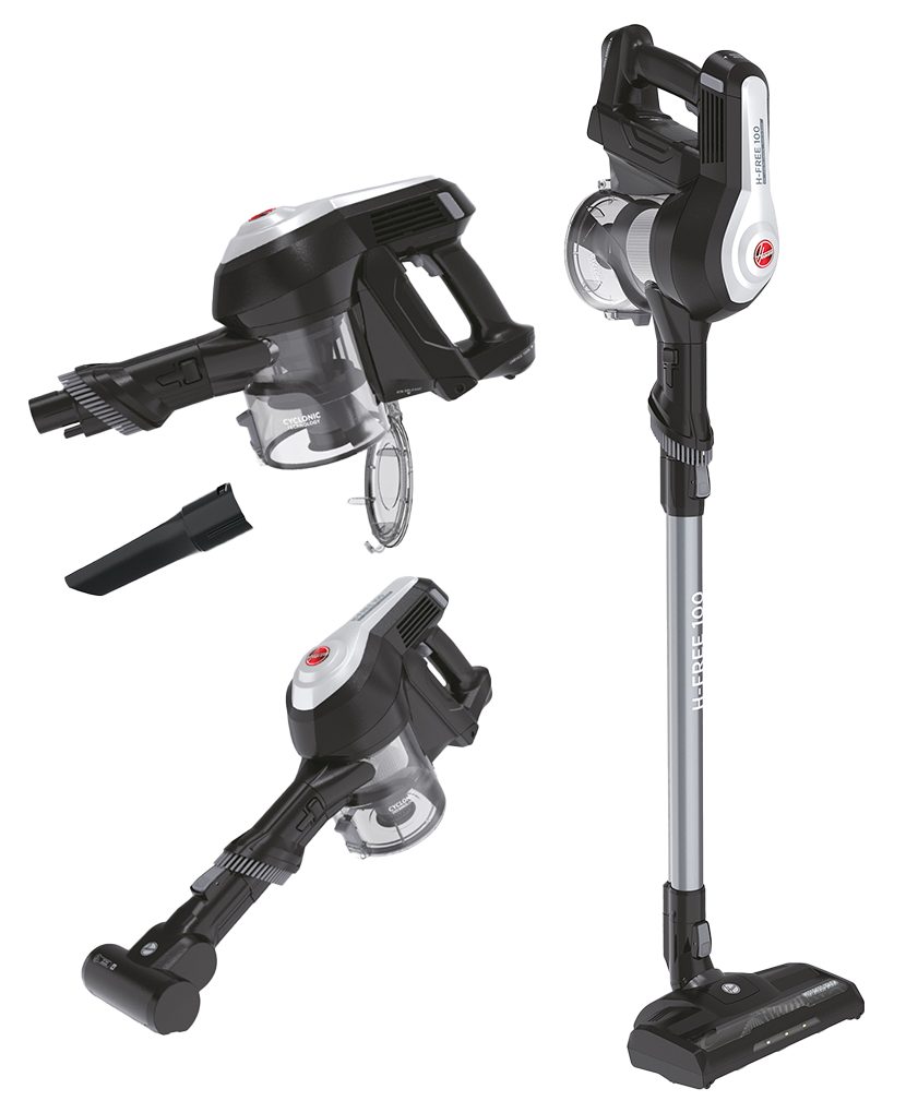 Hoover Akku-Hand-und Стальной пылесос HF122BPT 011, Beutellos, Multi-Reinigungssystem, bis zu 40 Minuten Laufzeit