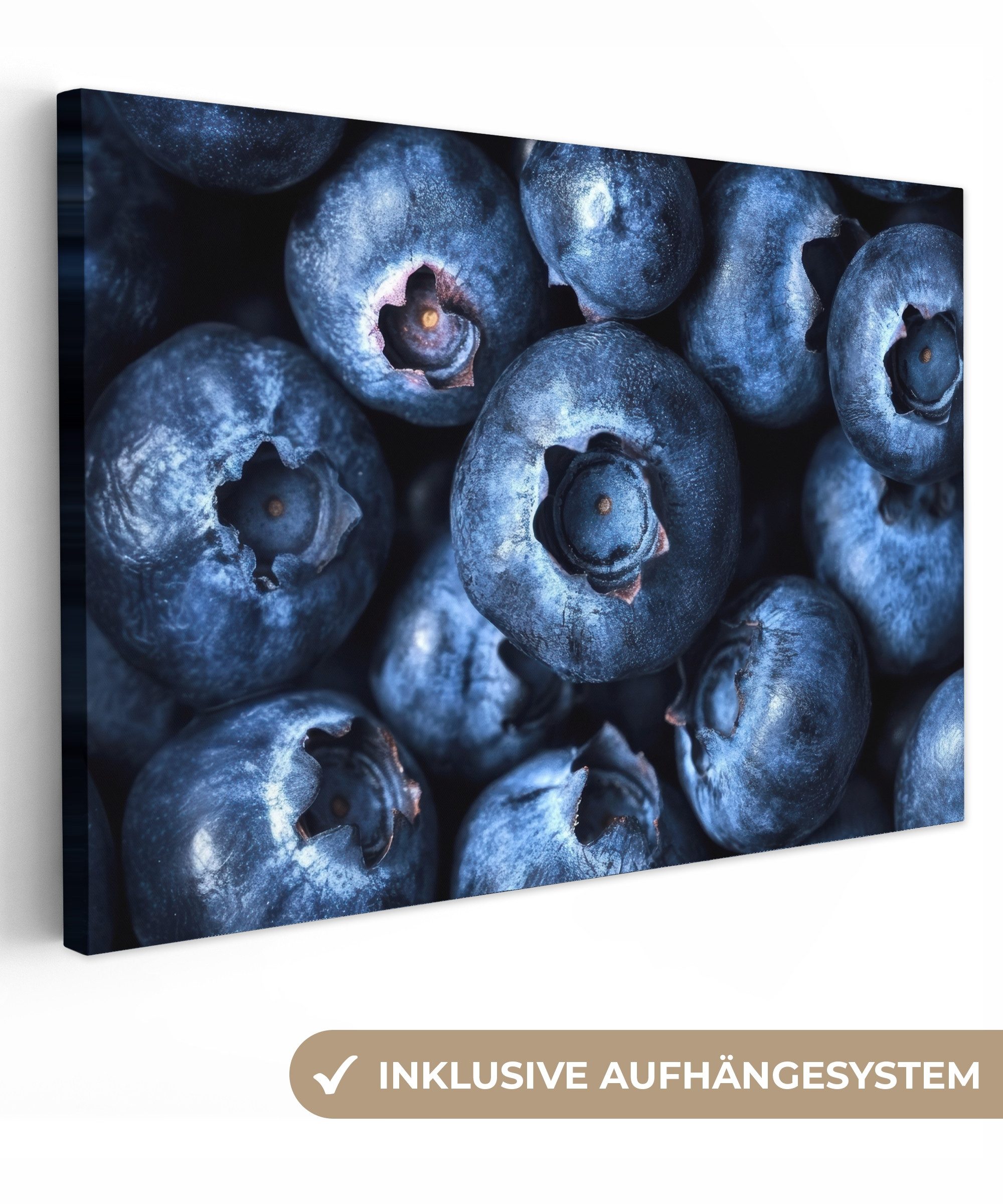 OneMillionCanvasses® Leinwandbild Beeren - Blau - günstig online kaufen
