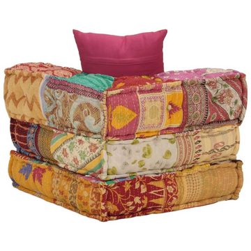 vidaXL Polsterauflage Modularer Pouf mit Kissen Patchwork Stoff Sessel aus Sitzkissen