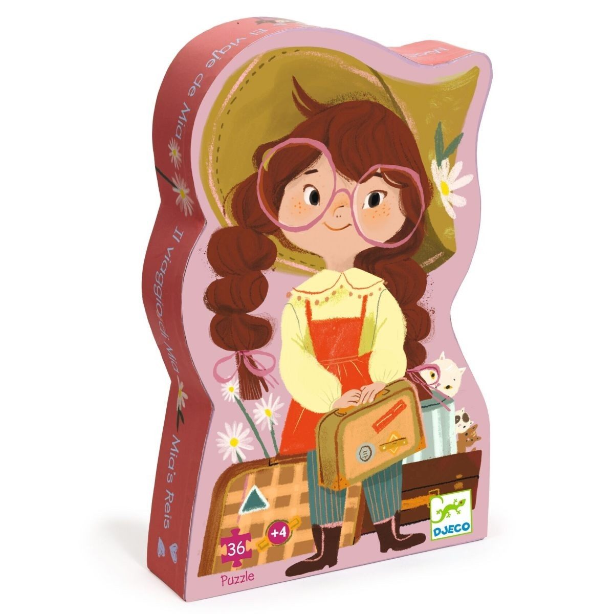 DJECO Puzzle Mias Reise - 36 Teile Kinderpuzzle für Kinder, 36 Puzzleteile, Kinderpuzzle