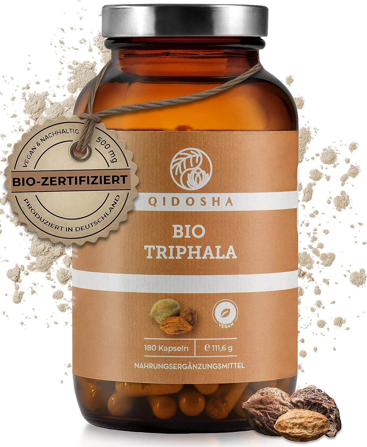 QIDOSHA Bio-Triphala Kapseln, 180 St., 111.6 g, Bio-zertifiziert
